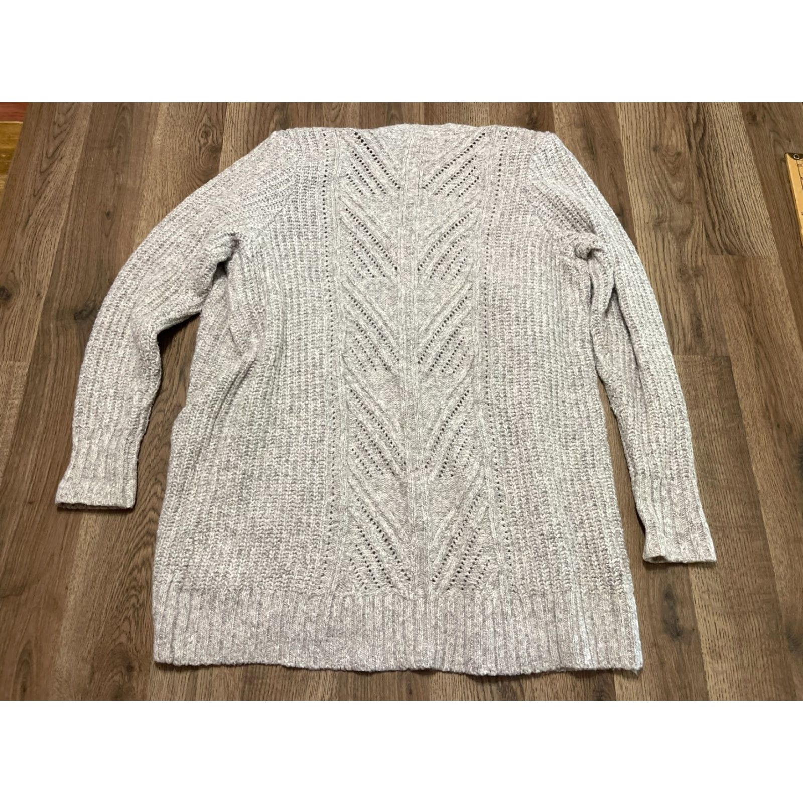 Vintage Maurices Women's Sweater Cardigan, Open Gray, Size M, Regular Fit, Casual Size M / US 6-8 / IT 42-44 - 3 Thumbnail