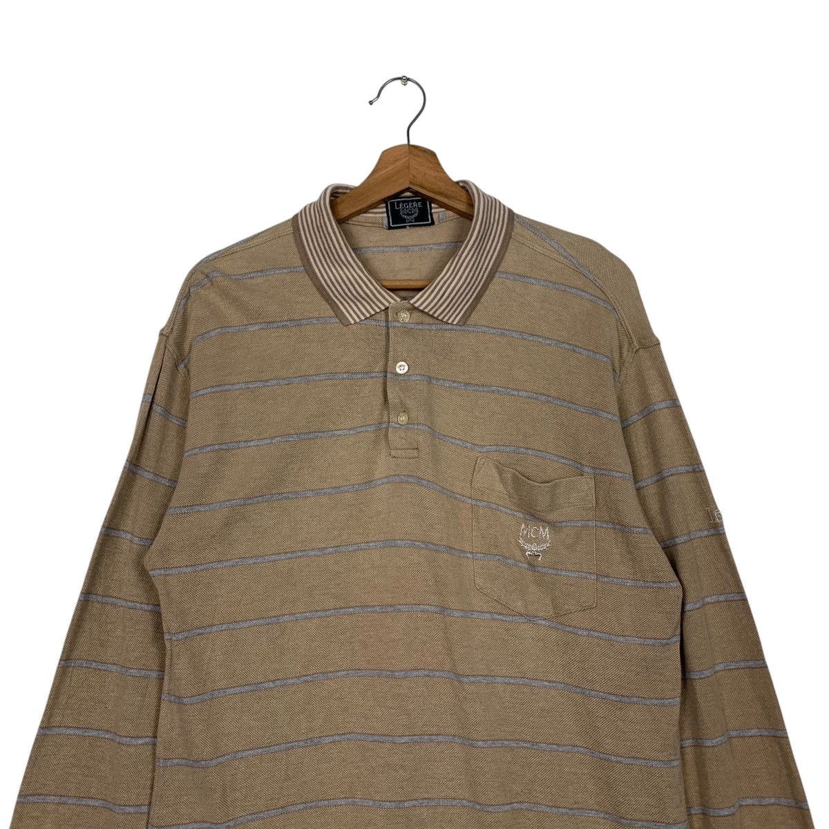 MCM Vintage 90’s MCM LEGERE Striped Long Sleeve Polos #2605-C117 Size US L / EU 52-54 / 3 - 2 Thumbnail