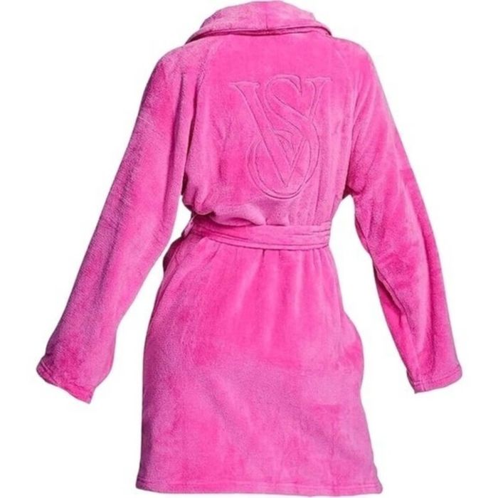 Victoria's Secret VICTORIA'S SECRET Pink Plush Short Cozy Robe XL