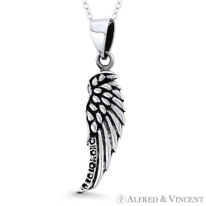 Other Angel's Wing Charm 38x9mm Pendant in .925 Sterling Silver Size ONE SIZE - 1 Preview
