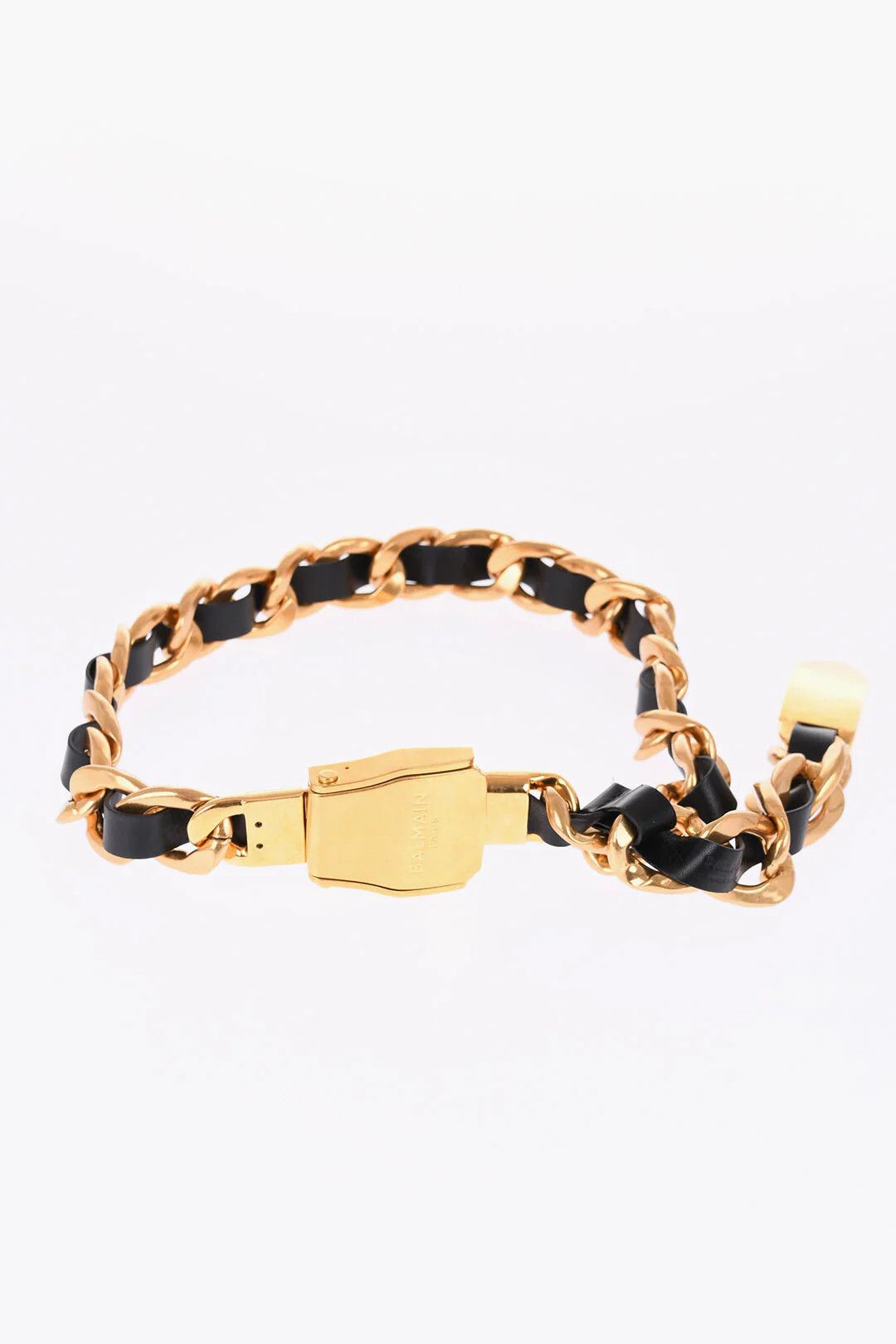 Balmain og1mm0326 Size: 85 / Low-Rise Leather Belt in Black Size ONE SIZE - 2 Thumbnail