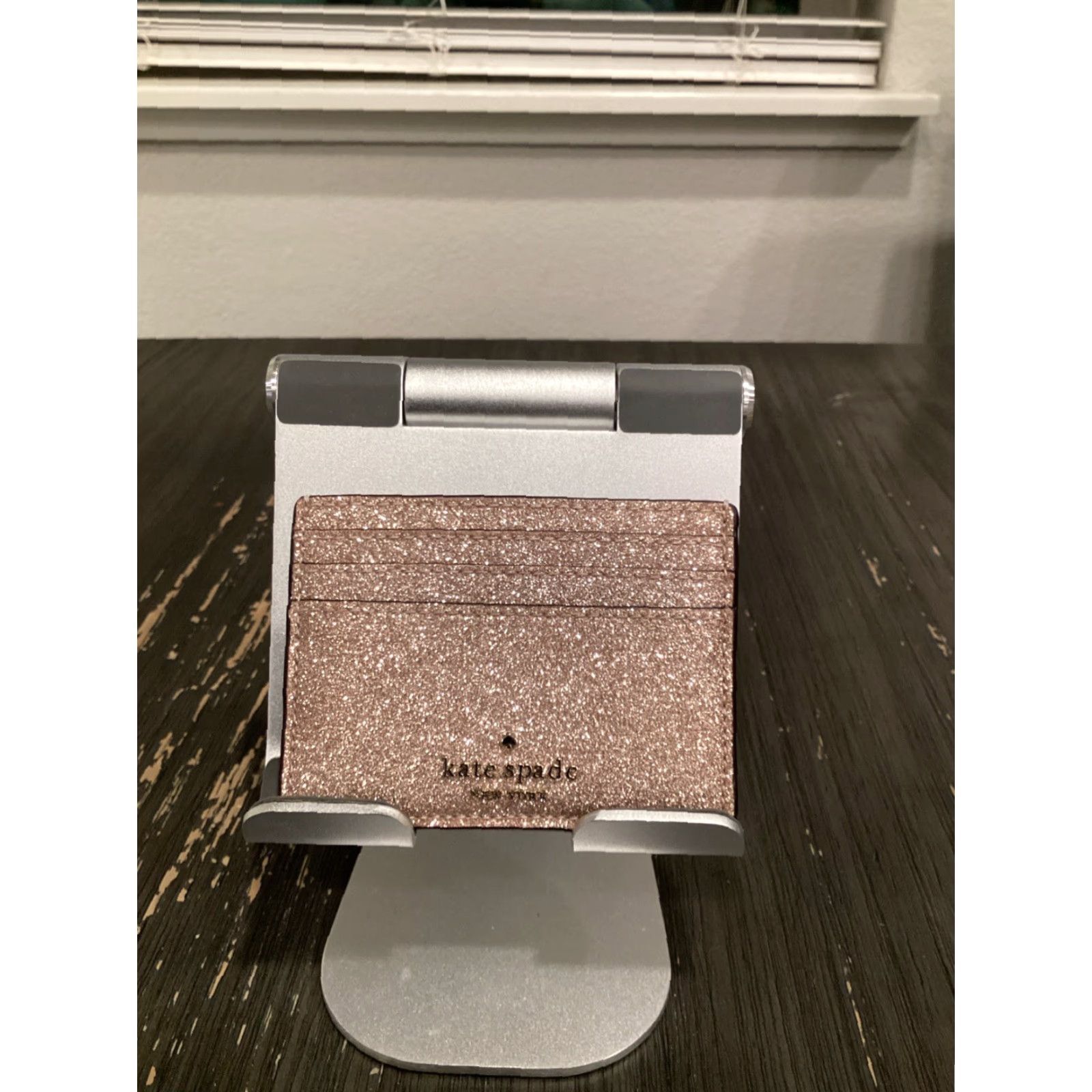 Vintage VINTAGE Kate Spade rose gold glitter card wallet Size ONE SIZE - 2 Thumbnail