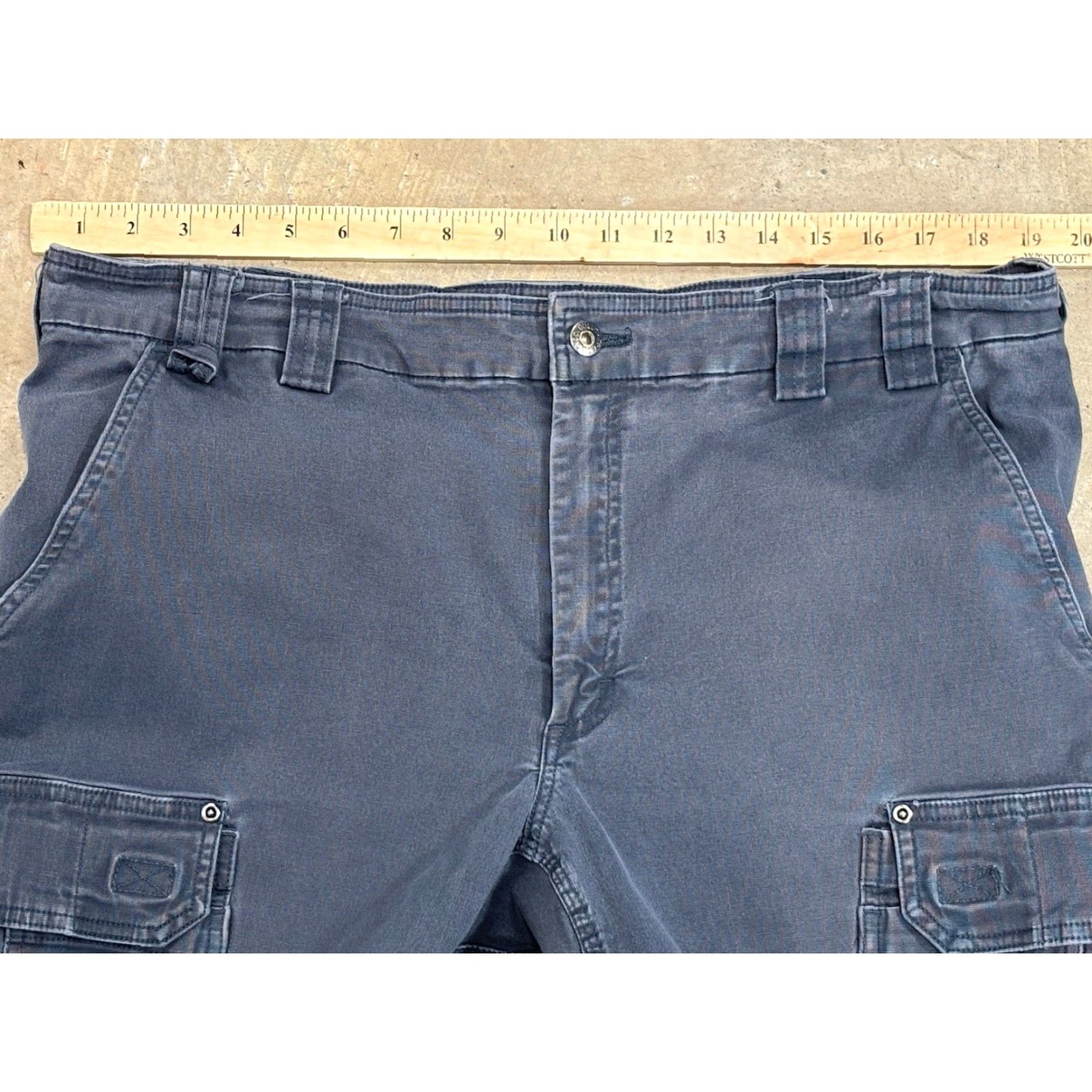 Vintage Duluth Trading 40X32 (39x30) Grey Relax Fit Fire Hose Flex Cargo Pants Workwear Size US 39 - 7 Thumbnail