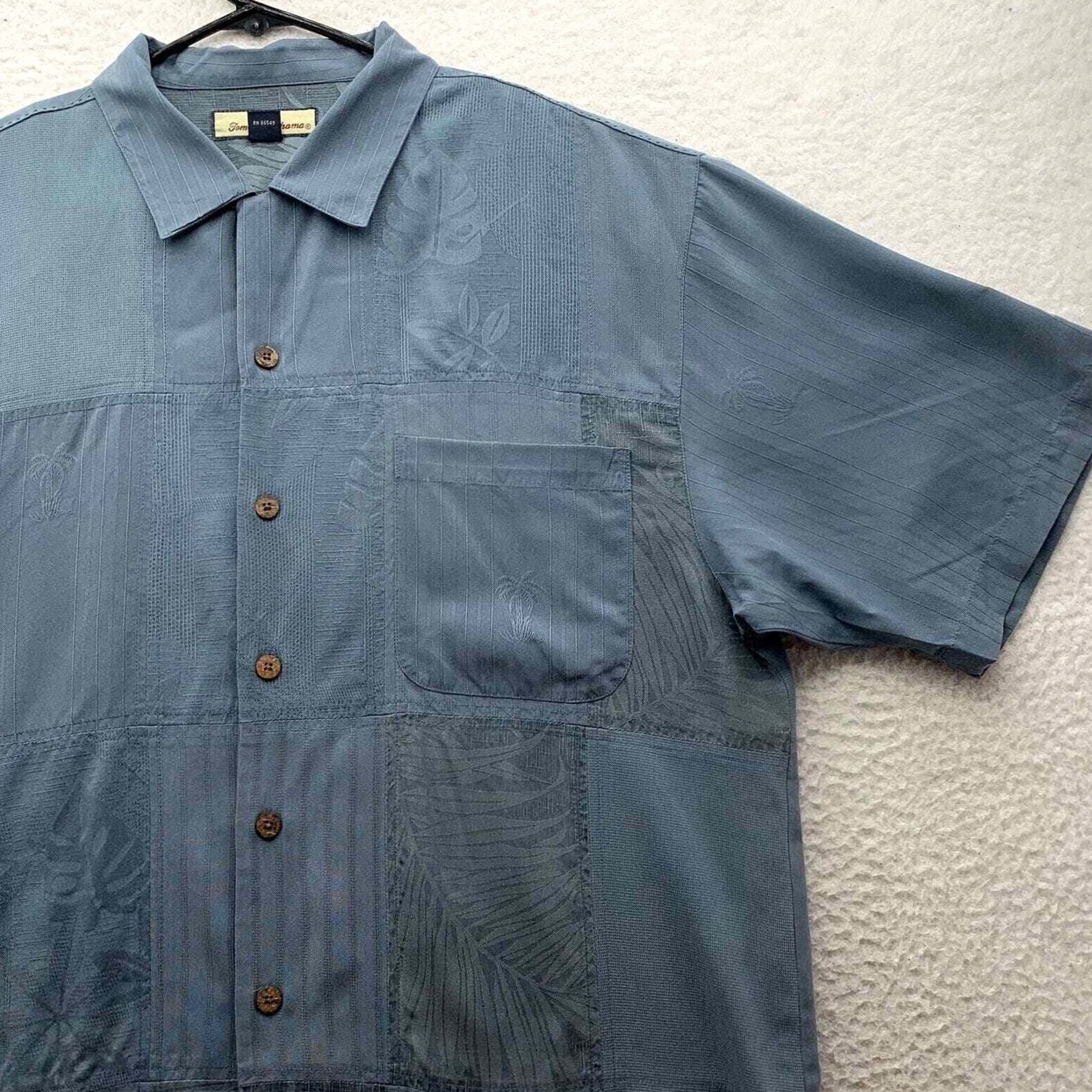 Tommy Bahama Tommy Bahama Shirt Mens Large L Blue Hawaiian Silk Dad Size US L / EU 52-54 / 3 - 2 Thumbnail