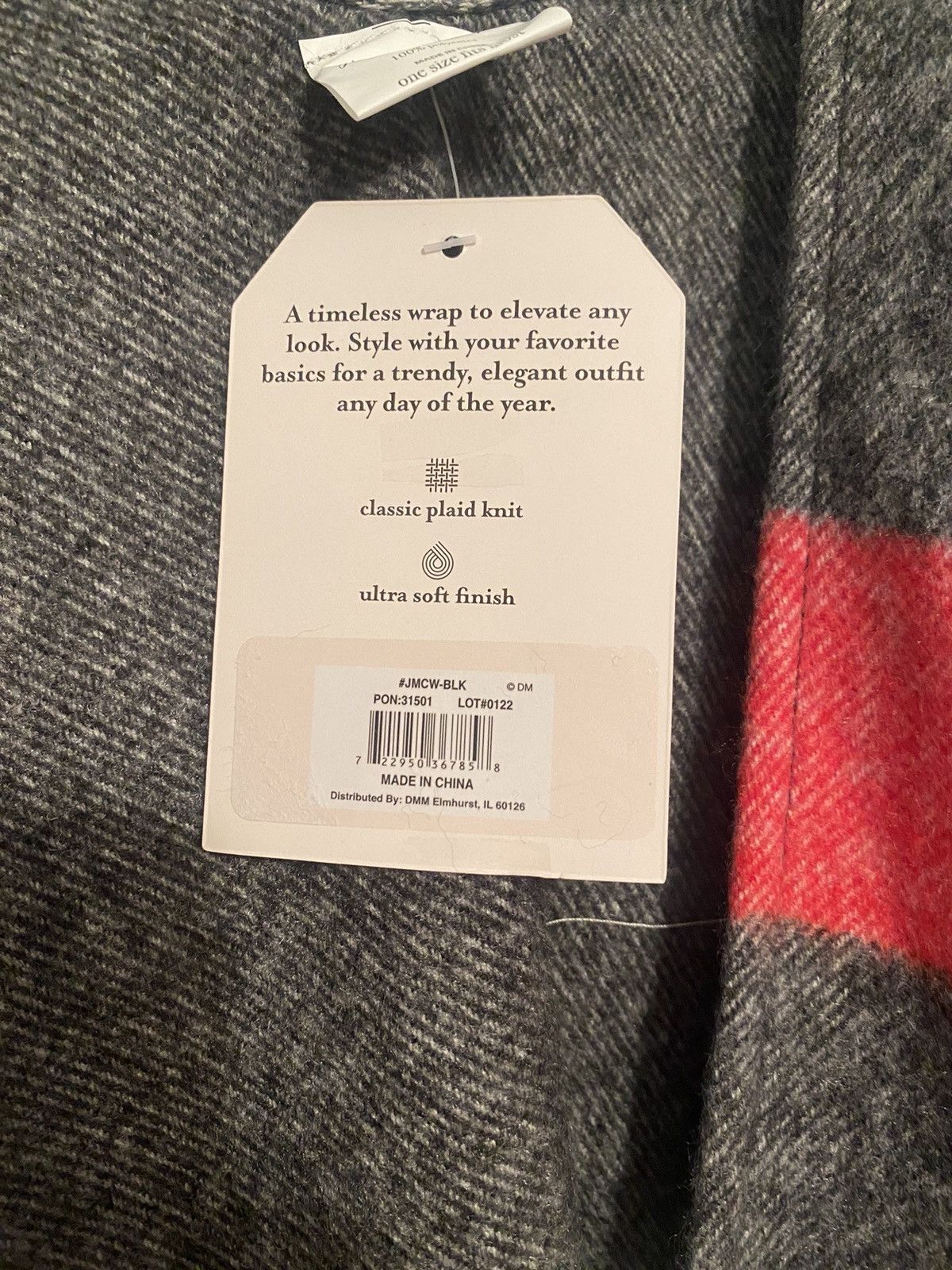 Other Nwt classic black and red plaid Jack and Missy wrap one size Size ONE SIZE - 2 Thumbnail