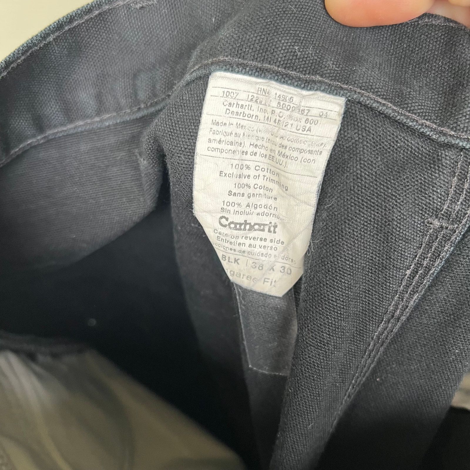 Carhartt × Vintage Vintage Y2K Carhartt black double knee work carpenter pants Size US 35 - 6 Thumbnail