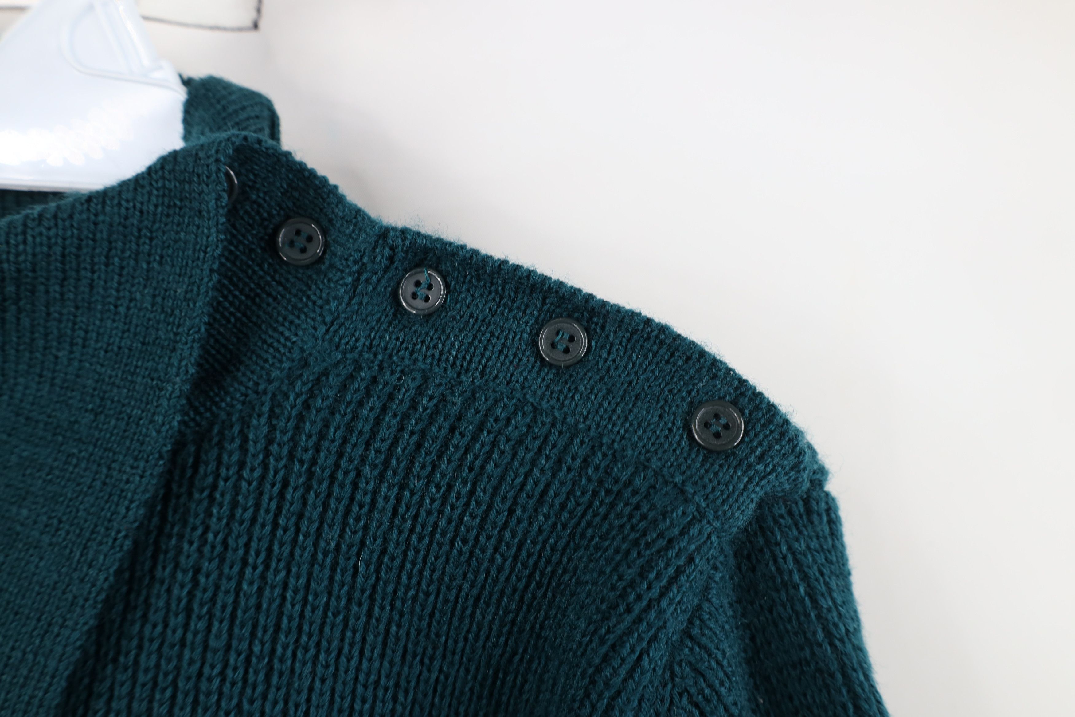 Vintage Vintage 80s 90s Mid Mod Wool Ribbed Knit Turtleneck Sweater Size M / US 6-8 / IT 42-44 - 4 Thumbnail