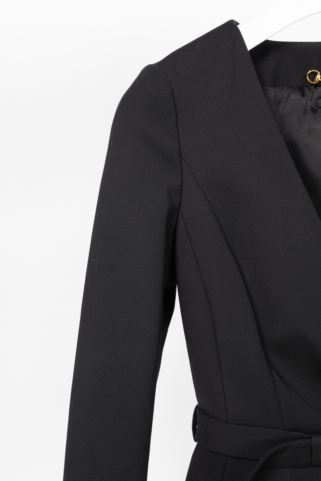 Gucci Gucci PF13 Black Cotton-Blend Belted Jacket Size XS / US 0-2 / IT 36-38 - 5 Thumbnail
