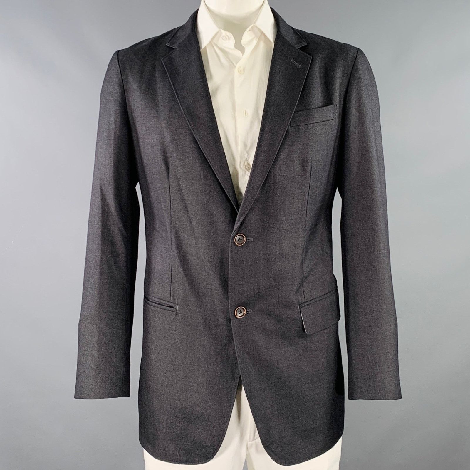 Trovata Size 44 Grey Polyester Blend Single Breasted Sport Coat Size 44R - 1 Thumbnail