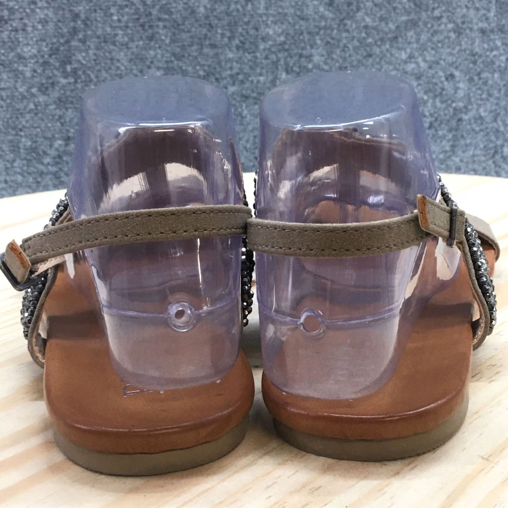 Vintage SOLE BKE Sandals Womens Slingback Brown Ankle Strap Casual Toe Post Size 10 M Size US 10 / IT 40 - 6 Thumbnail