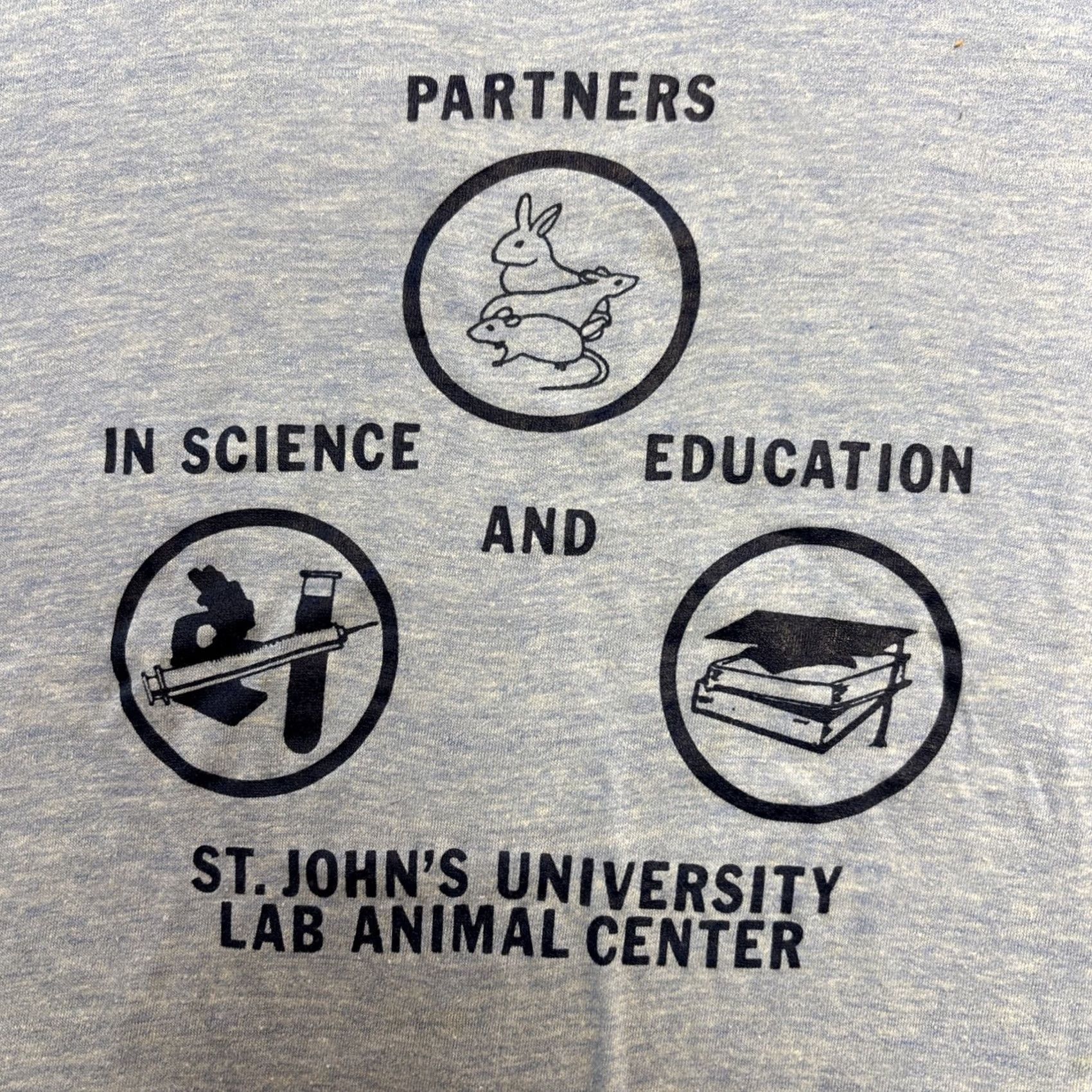 Vintage Vtg 90s Wear Guard T-Shirt College Science Fair St John’s University Animal Lab L USA Men Short Sleeve Blue Cotton Blend Crew Neck Size US L / EU 52-54 / 3 - 2 Thumbnail