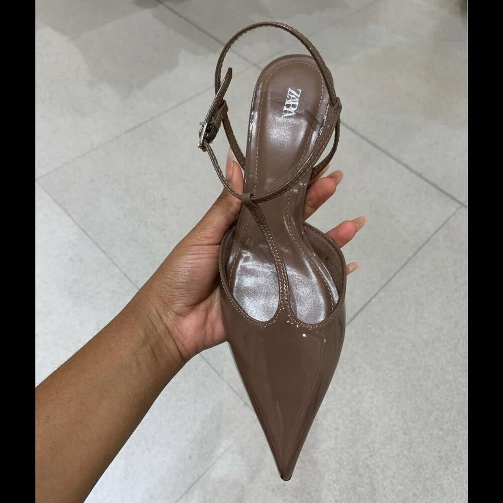 Zara ZARA Faux Patent Leather Heels Size US 10 / IT 40 - 9 Thumbnail