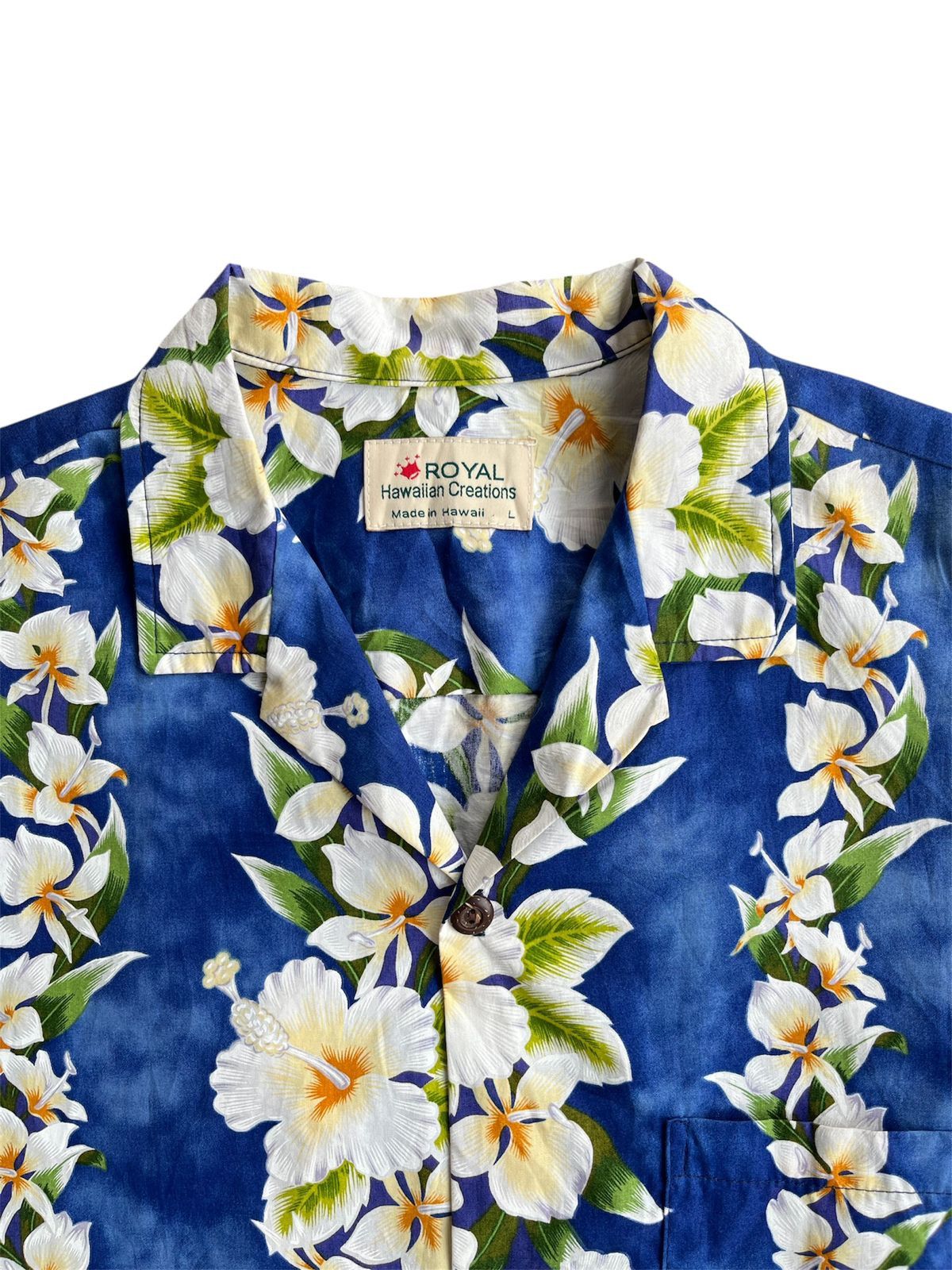 Vintage 90s Royal Hawaiian Flower Shirt Size US XL / EU 56 / 4 - 2 Thumbnail