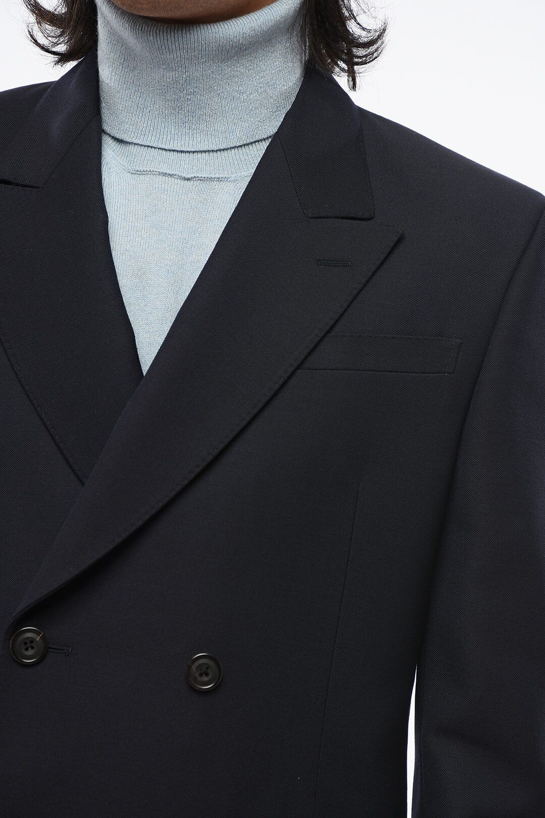 Alexander McQueen og1mm0925 Wool Blend Double-Breasted Blazer in Navy Size US M / EU 48-50 / 2 - 3 Thumbnail