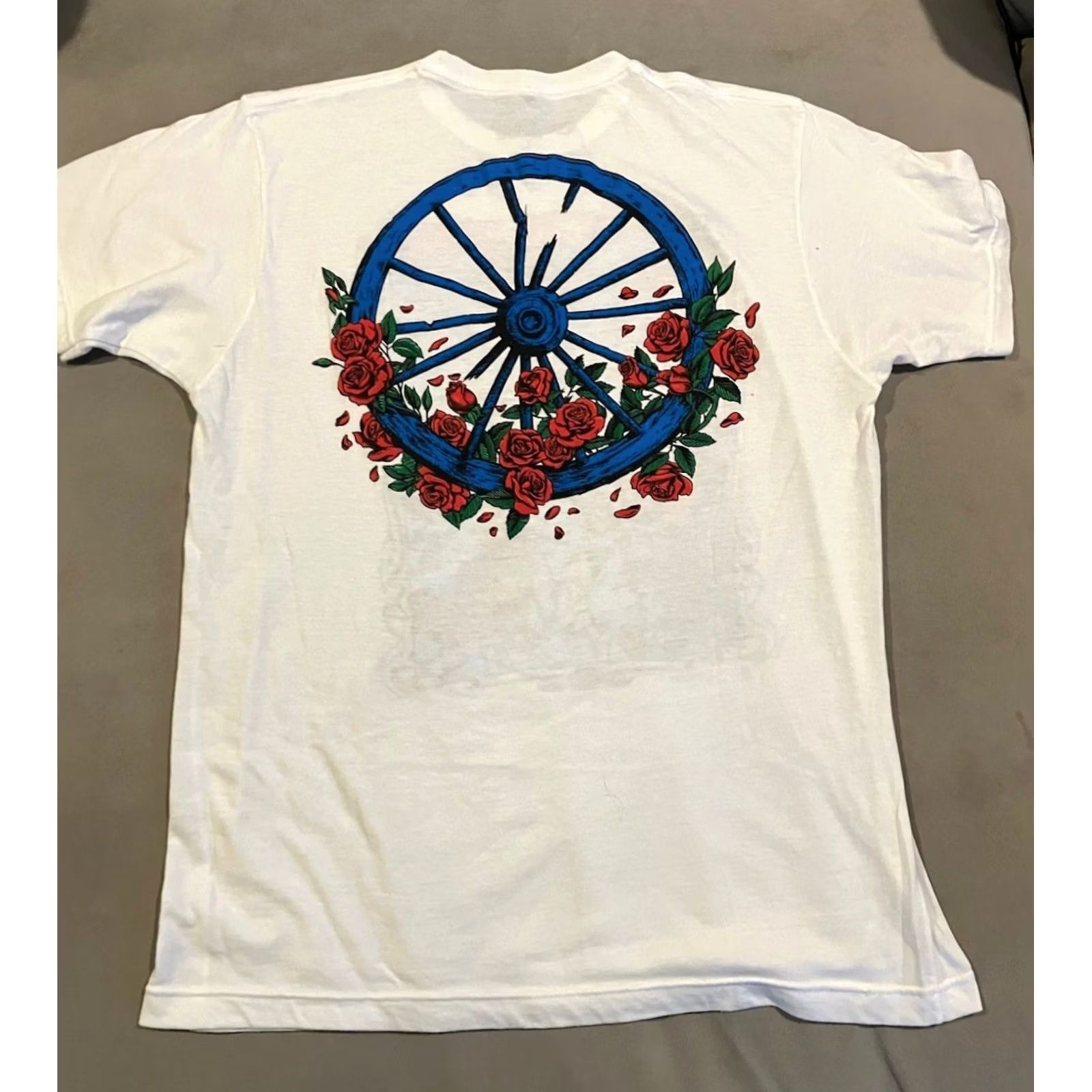 Liquid Blue Liquid Blue Shirt Mens L White WOW Grateful Dead Skull Roses Double Sided Size US L / EU 52-54 / 3 - 4 Thumbnail