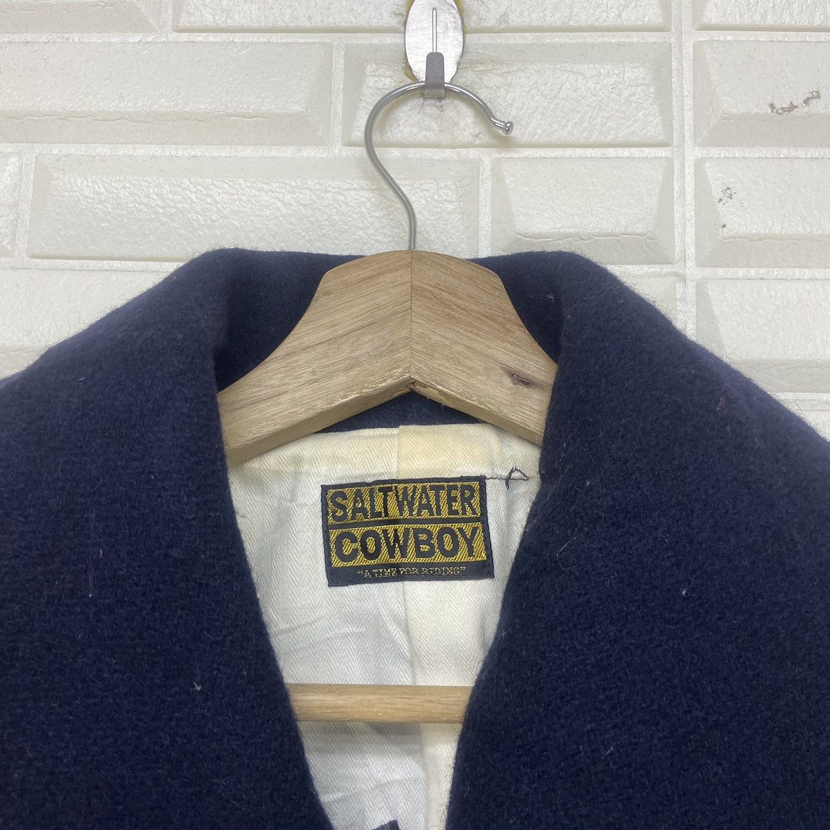 Japanese Brand Saltwater Cowboy Double-breasted Wool Heavy Coat Size M / US 6-8 / IT 42-44 - 10 Thumbnail