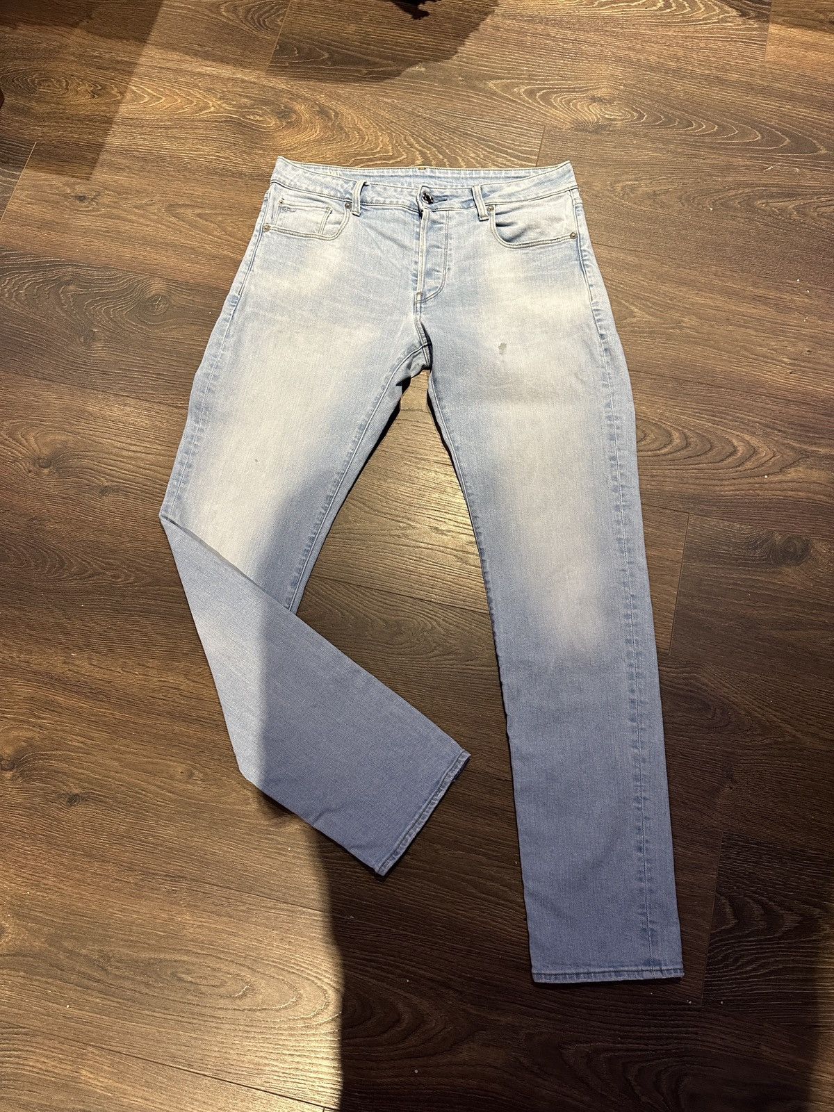 G-Star G-Star RAW 3301 Slim Jeans – Light Wash Size US 34 / EU 50 - 1 Thumbnail