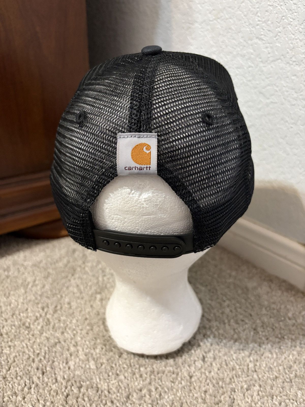 Carhartt Carhartt Snapback Trucker Hat Black One Size Embroidered Size ONE SIZE - 3 Thumbnail