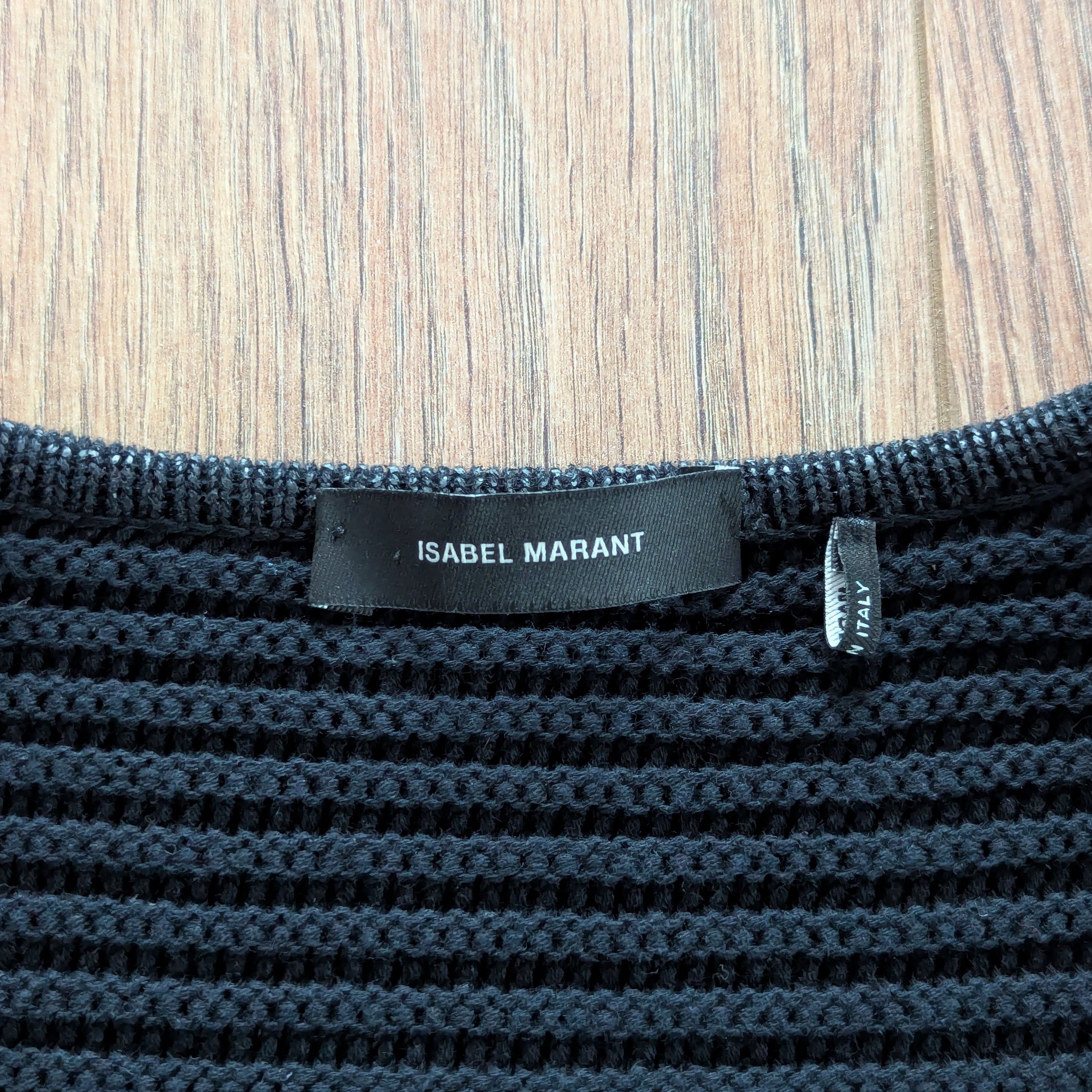 Isabel Marant ISABEL MARANT Black Textured Coated Cotton Knit Cardigan Size M / US 6-8 / IT 42-44 - 10 Thumbnail