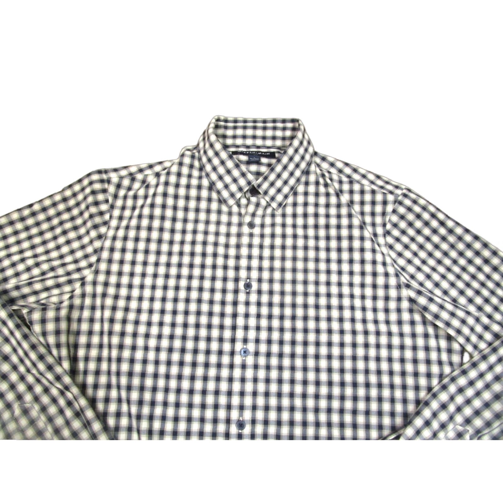 Mizzen+Main VINTAGE Mizzen+Main Shirt Men XLT White Plaid Leeward Long Sleeve Slim Fit Button-Up Casual Modern Classic Mens Size US XL / EU 56 / 4 - 1 Thumbnail