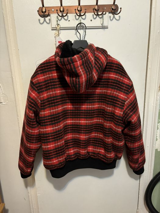 Supreme Supreme Plaid Wool Hooded Work Jacket | Grailed