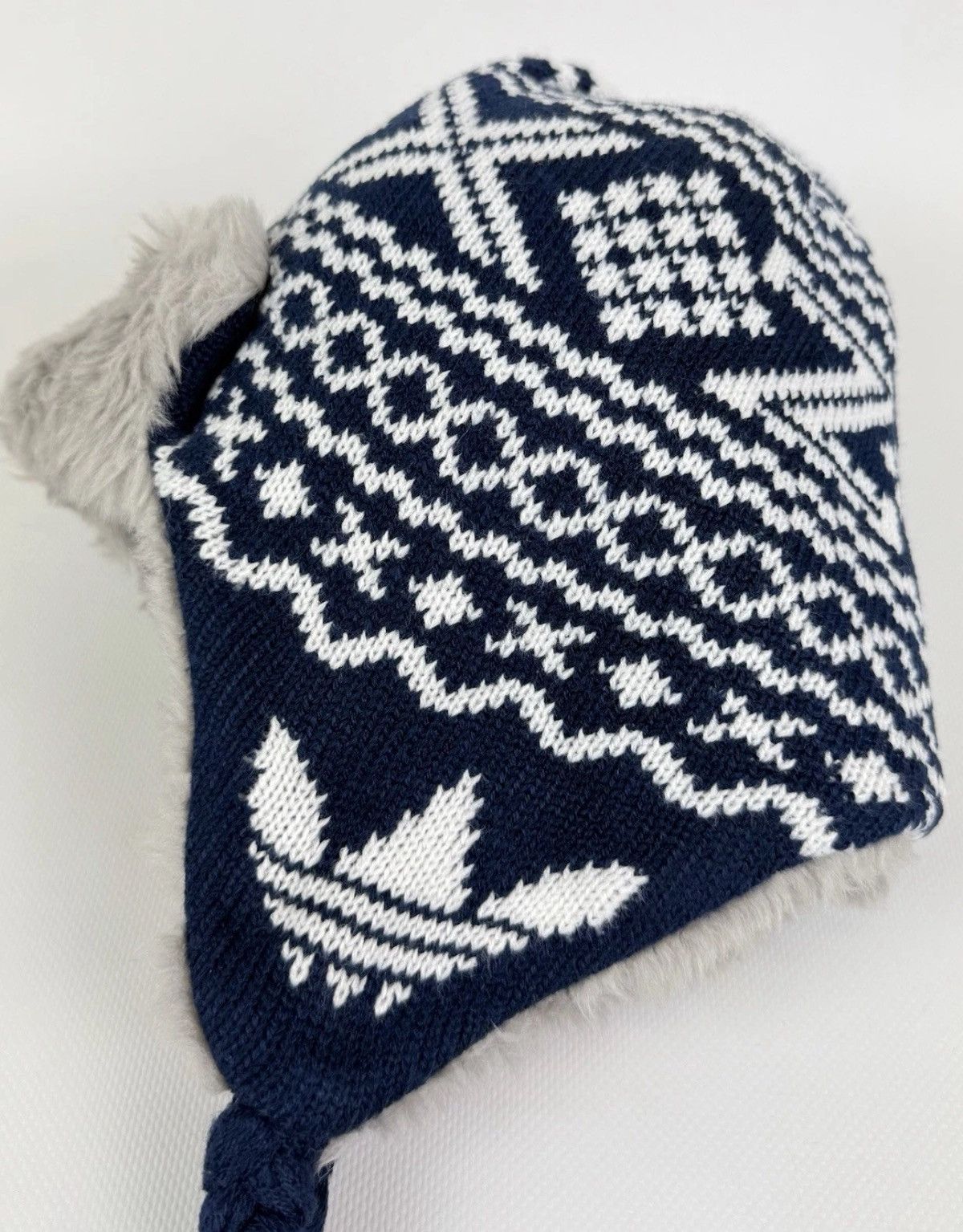 Adidas Adidas Originals Earflaps Winter Hat Pompon Beanie Big Logo Size ONE SIZE - 4 Thumbnail