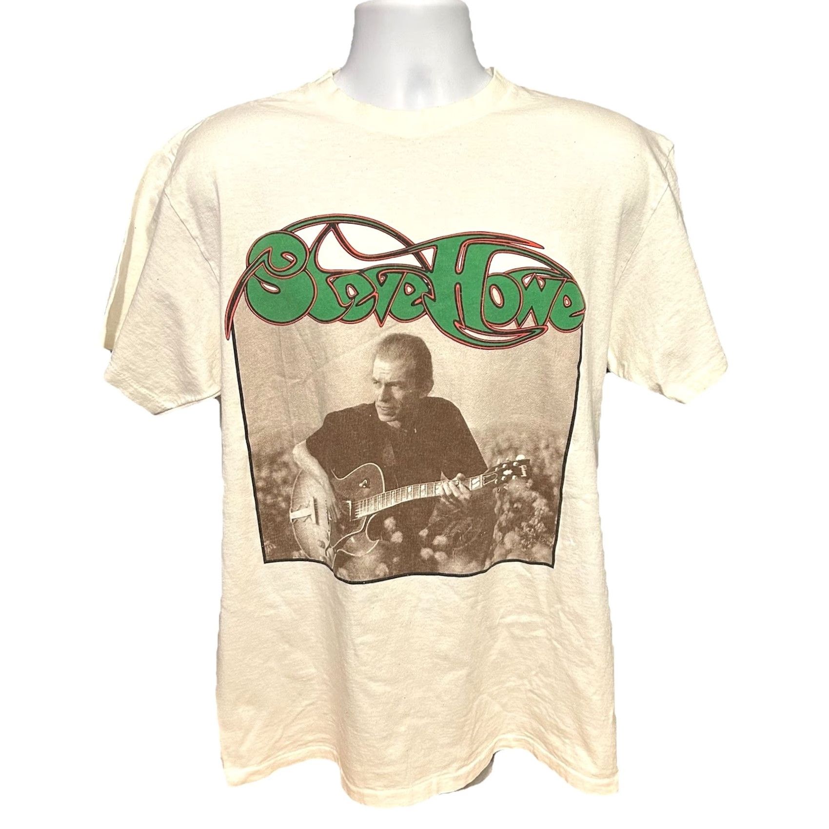 Vintage VINTAGE Steve Howe Shirt Men L White Short Sleeve Logo Graphic Print 2000s Concert Music Steve Howe Mens Size US L / EU 52-54 / 3 - 2 Thumbnail