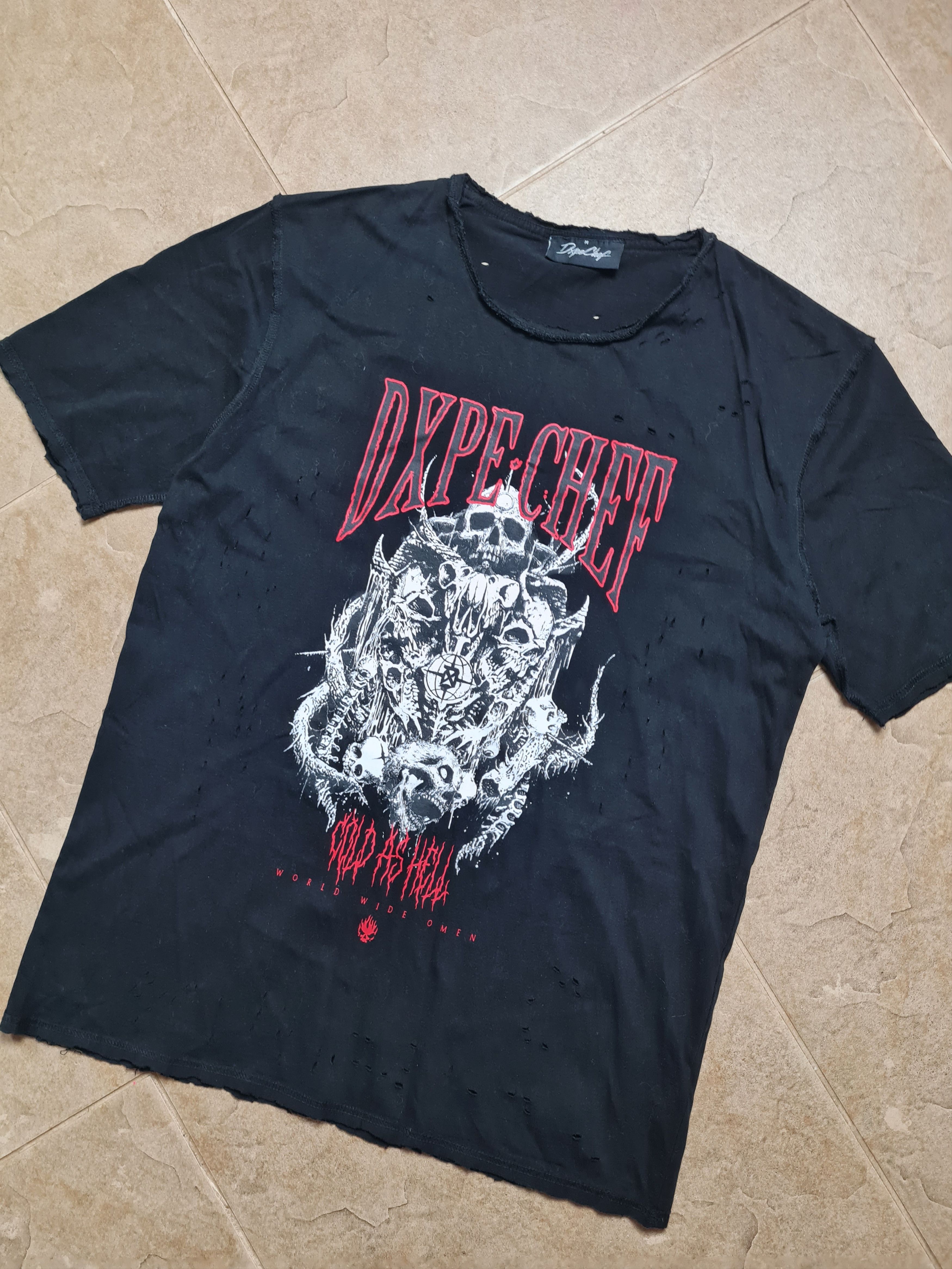 Dxpe Chef Dxpe Chef Distressed Tee Heavy Metal Skull Grunge Punk Goth Size US M / EU 48-50 / 2 - 7 Thumbnail