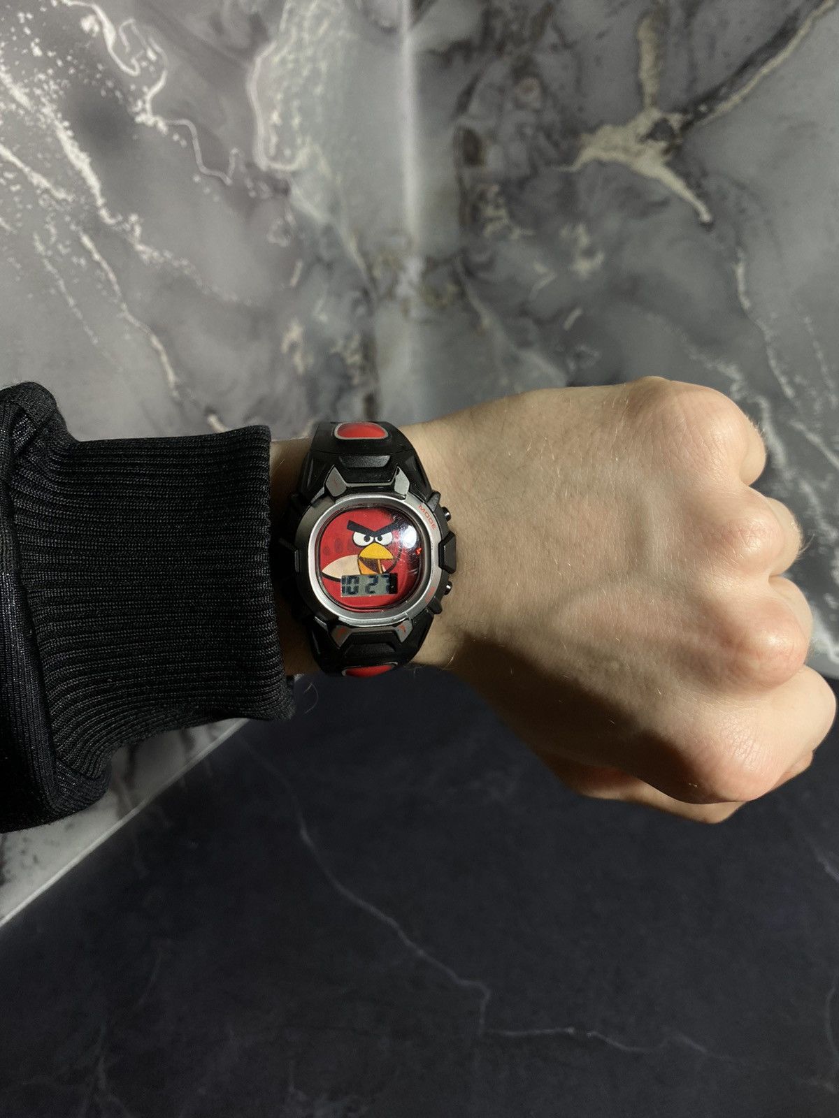 Vintage Angry Birds Digital Watch Black Red Strap Japanese Brand Size ONE SIZE - 5 Thumbnail