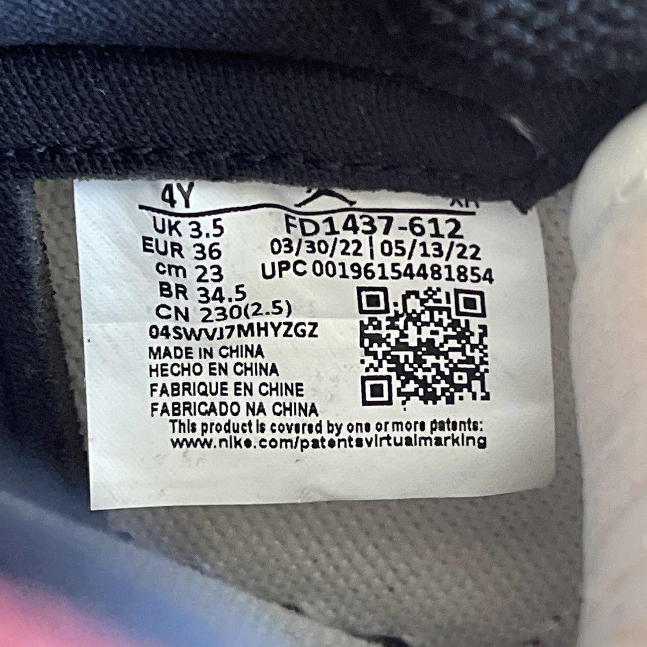 Jordan Brand Air Jordan Retro 1 High OG GS “Chicago Lost & Found” Sz.4 Size US 4 / IT 34 - 3 Thumbnail