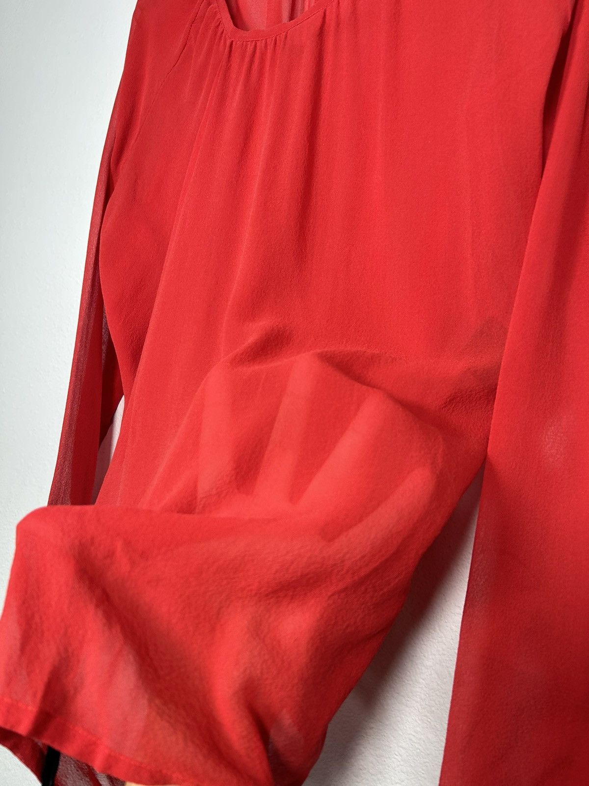 Ann Demeulemeester 00’s Sheer Tassel Long sleeve Blouse Size M / US 6-8 / IT 42-44 - 3 Thumbnail
