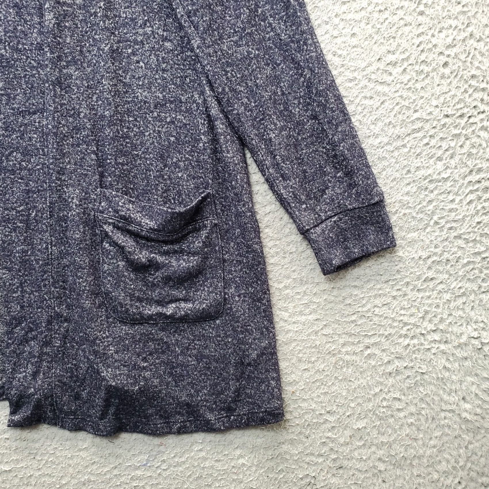 Vintage Lane Bryant Cardigan Womens Size 10/12 Gray Open Front Draped Pockets Knit Casual Womens Size L / US 10 / IT 46 - 3 Thumbnail