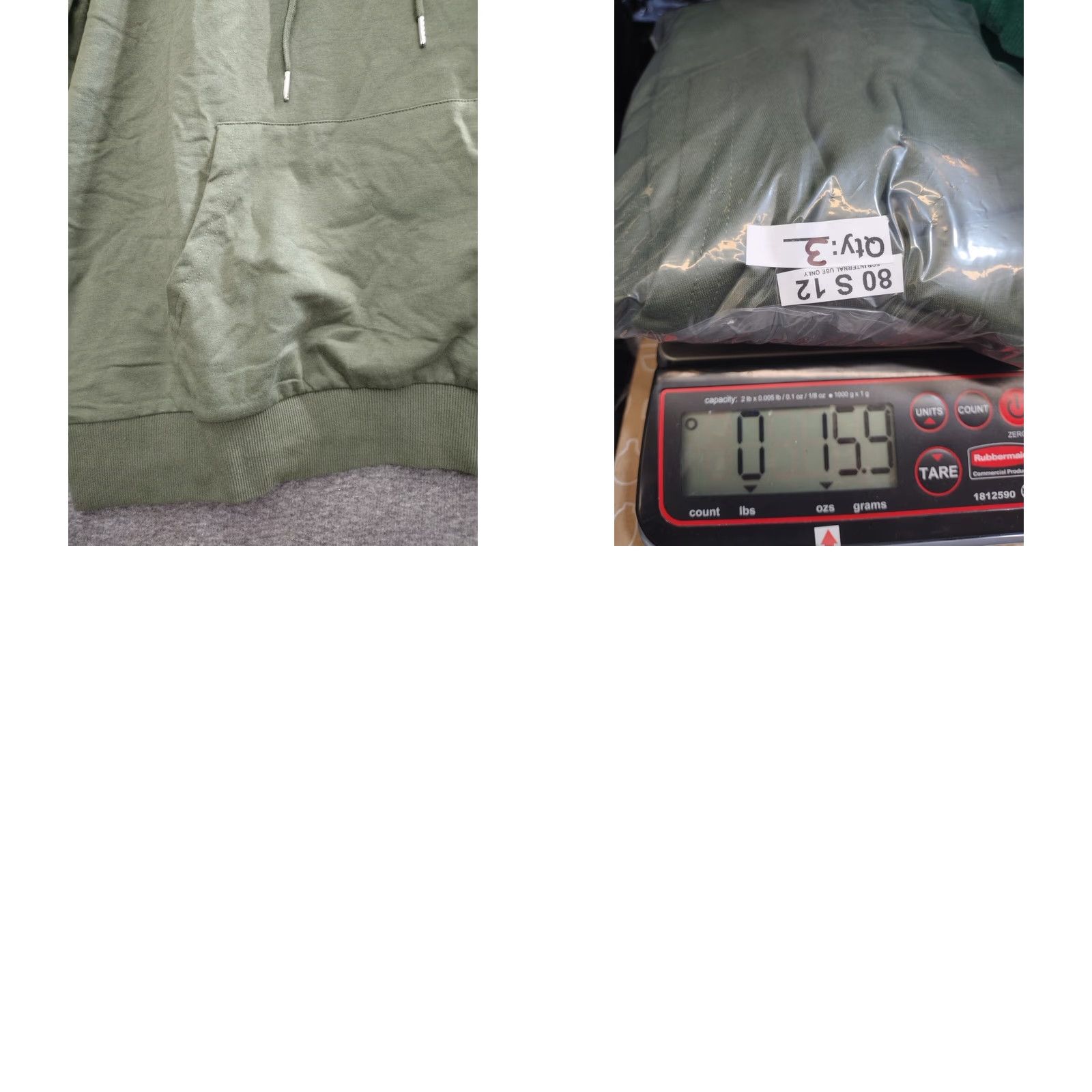 Shein SHEIN Hooded Kangaroo Pockets Sweatshirt Women's Green L Shirt Size L / US 10 / IT 46 - 8 Thumbnail