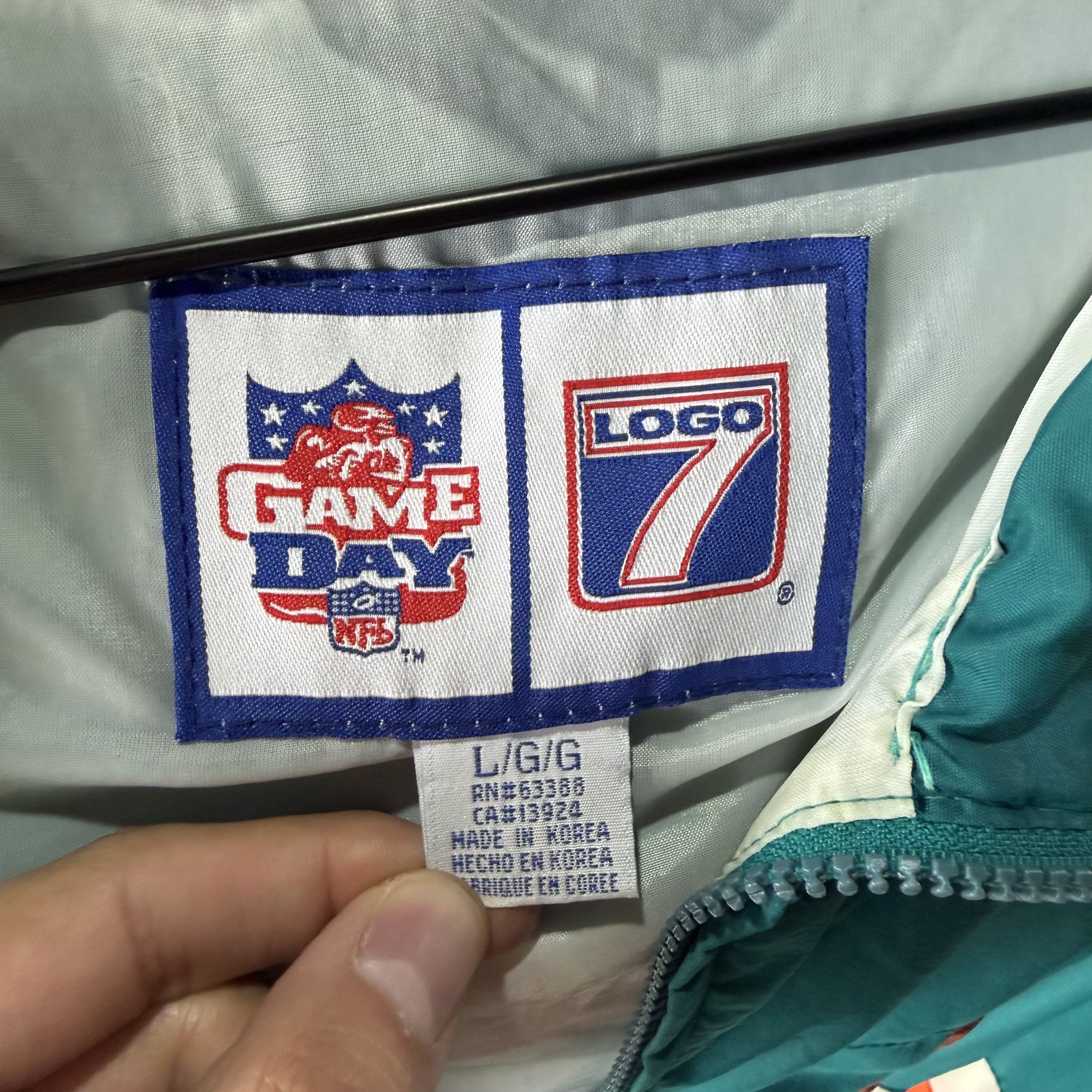 Logo 7 Vtg Miami Dolphins Windbreaker Jacket Logo 7 Mens Large Size US L / EU 52-54 / 3 - 10 Thumbnail