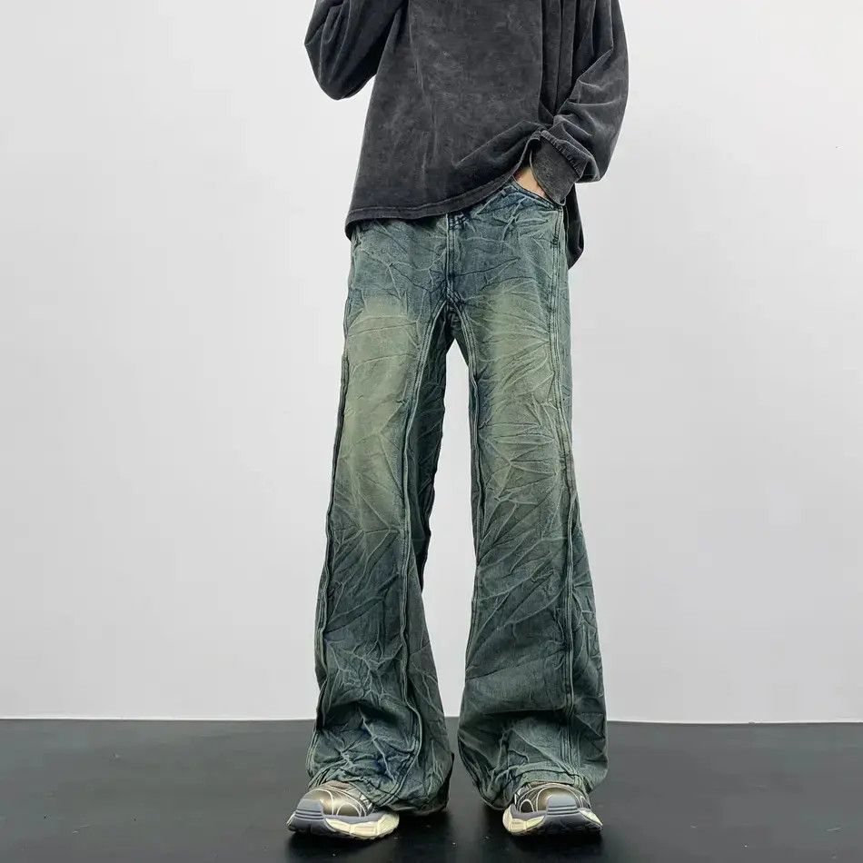 Japanese Brand Retro hip-hop loose wide leg slightly flared jeans Size US 32 / EU 48 - 2 Thumbnail
