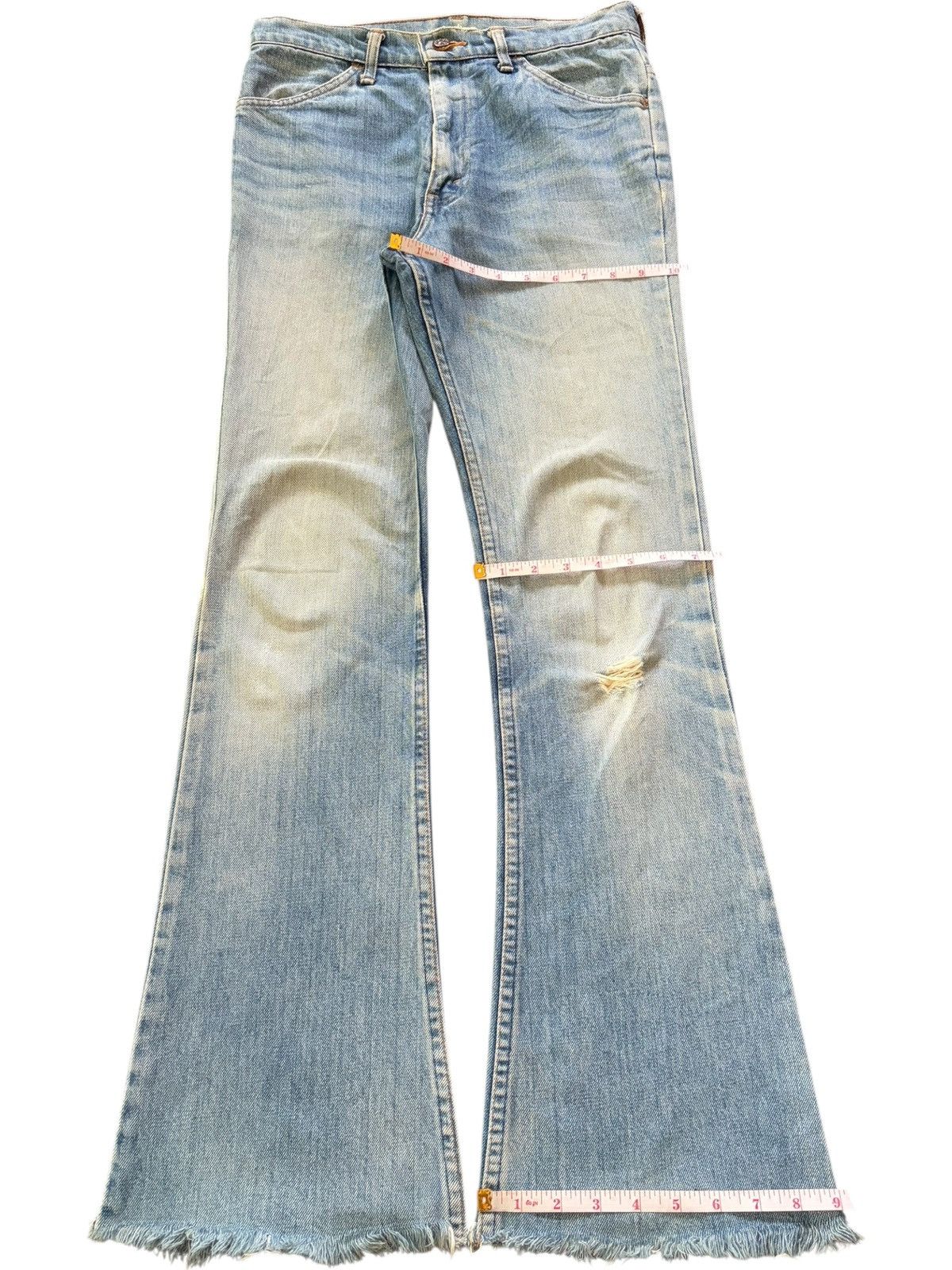 Levi's Vintage Levis Orange Tab Faded Wash Distress Flare Jeans Size 29" - 8 Thumbnail