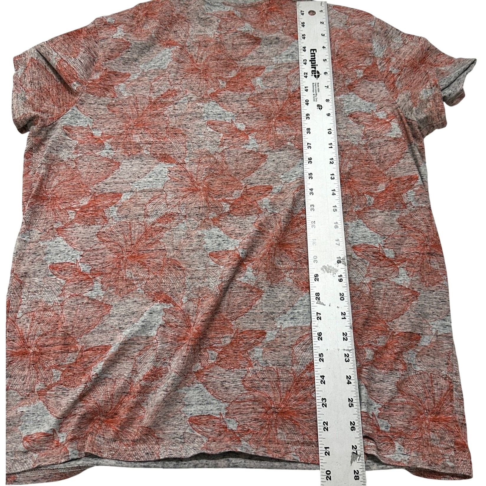 Vintage Goodfellow Mens XL Pink Gray Floral Short Sleeve Round Neck T-Shirt Summer Casual Size US 36 / EU 52 - 3 Thumbnail