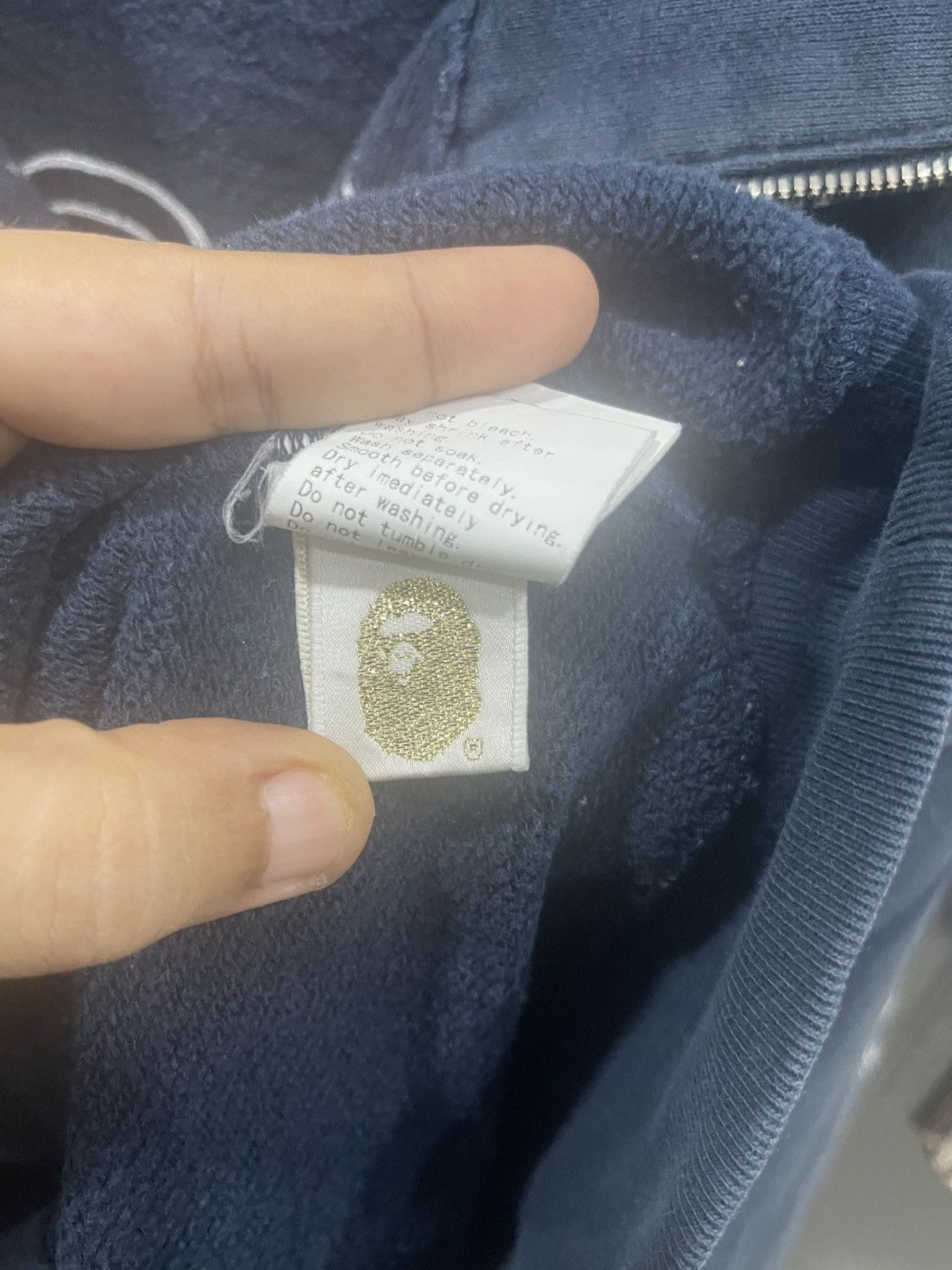 Bape Bape Holstein Full Zip Hoodie Navy Cow A Bathing Ape Size US L / EU 52-54 / 3 - 9 Thumbnail