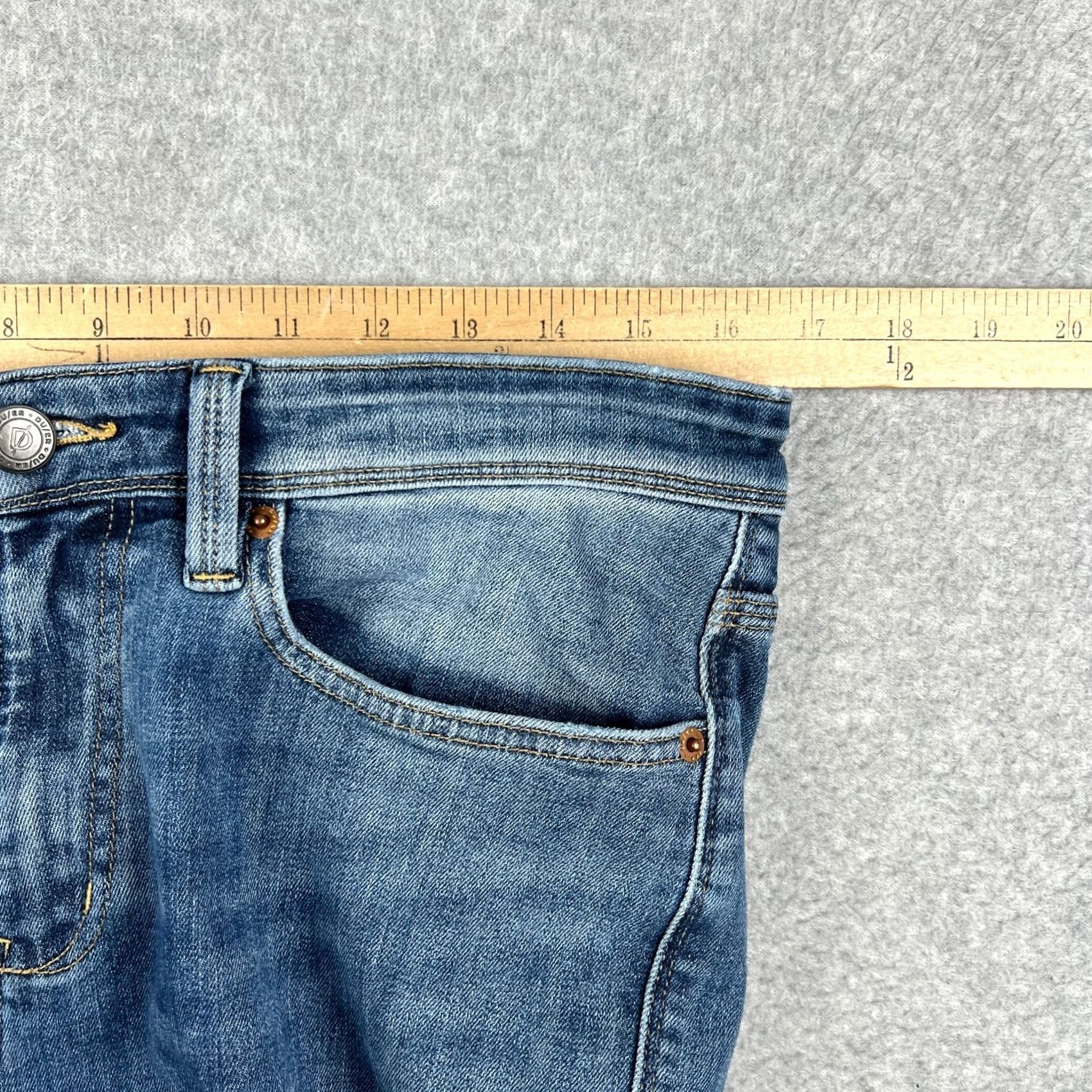DUER DUER DU/ER L2X Slim Fit Jeans Mens 32x30 Blue Performance Stretch Denim Pants Size US 32 / EU 48 - 6 Thumbnail