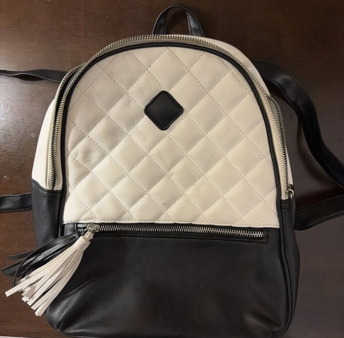 Other Claire’s Black and White Pattern Medium Backpack Size ONE SIZE - 1 Thumbnail