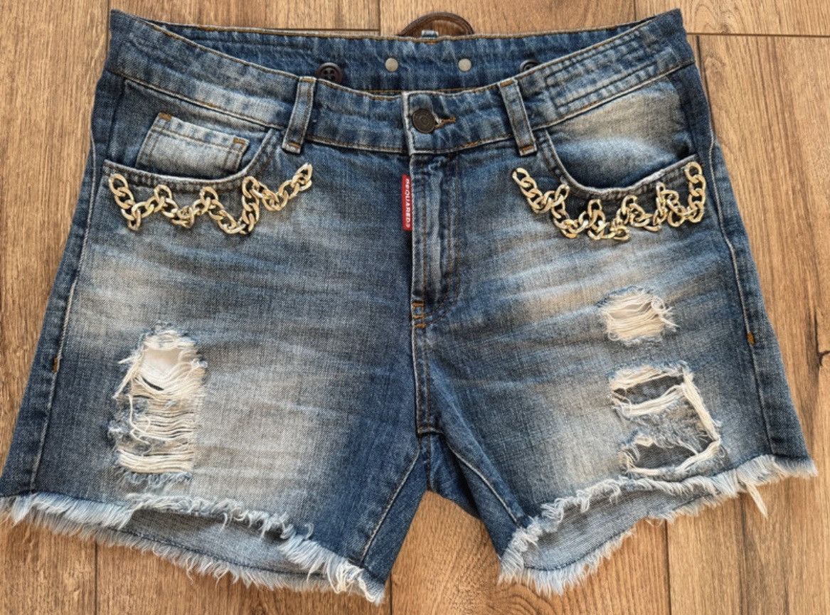 Dsquared2 Dsquared2 Women’s Denim Shorts Size s/Distressed Look/ Size 25" / US 0 / IT 36 - 2 Thumbnail