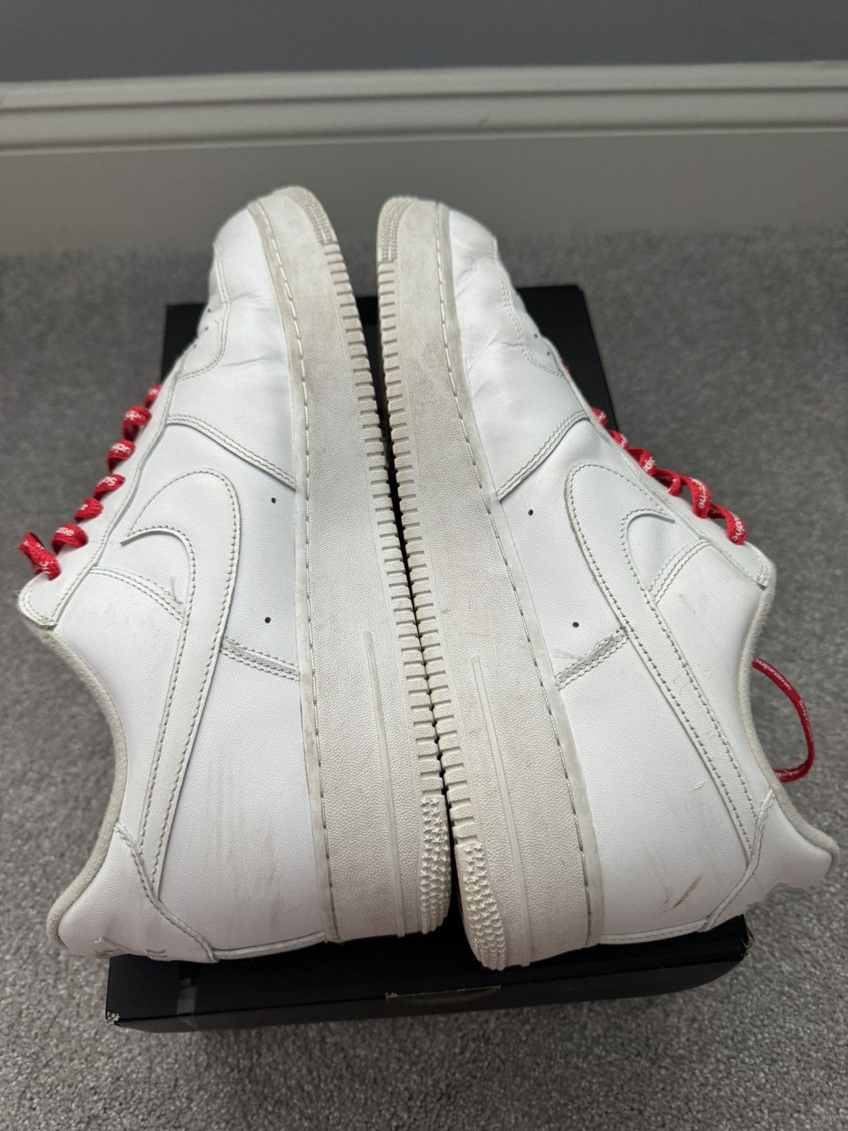 Nike × Supreme Supreme Air Force 1 Low White Size US 12 / EU 45 - 5 Thumbnail