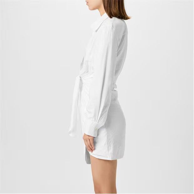 Jacquemus o1g2r1mq1024 Mini Dress in White Size M / US 6-8 / IT 42-44 - 4 Thumbnail