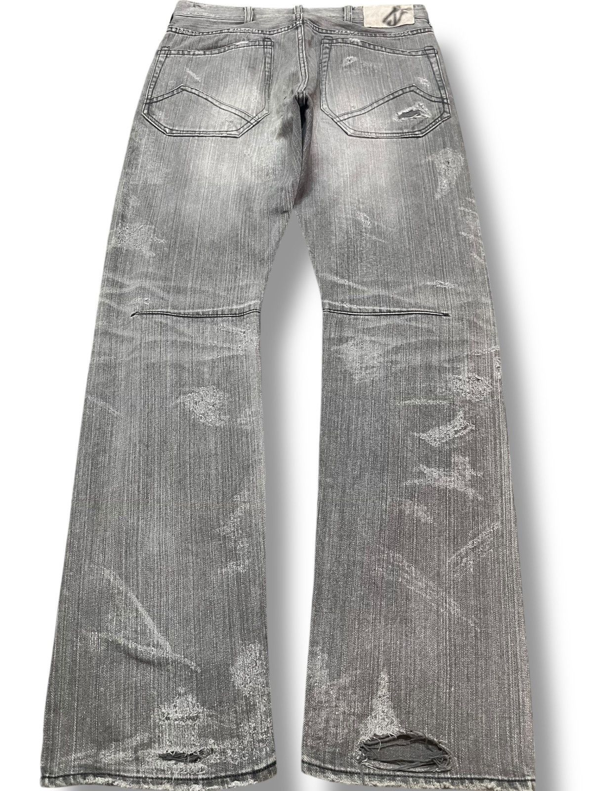 Japanese Brand Vintage Soul Of Freedom Curvy Leg Distressed Denim Size US 32 / EU 48 - 5 Thumbnail