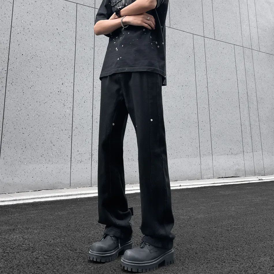 Japanese Brand × Jean Retro loose straight leg micro flared jeans Size US 32 / EU 48 - 1 Thumbnail