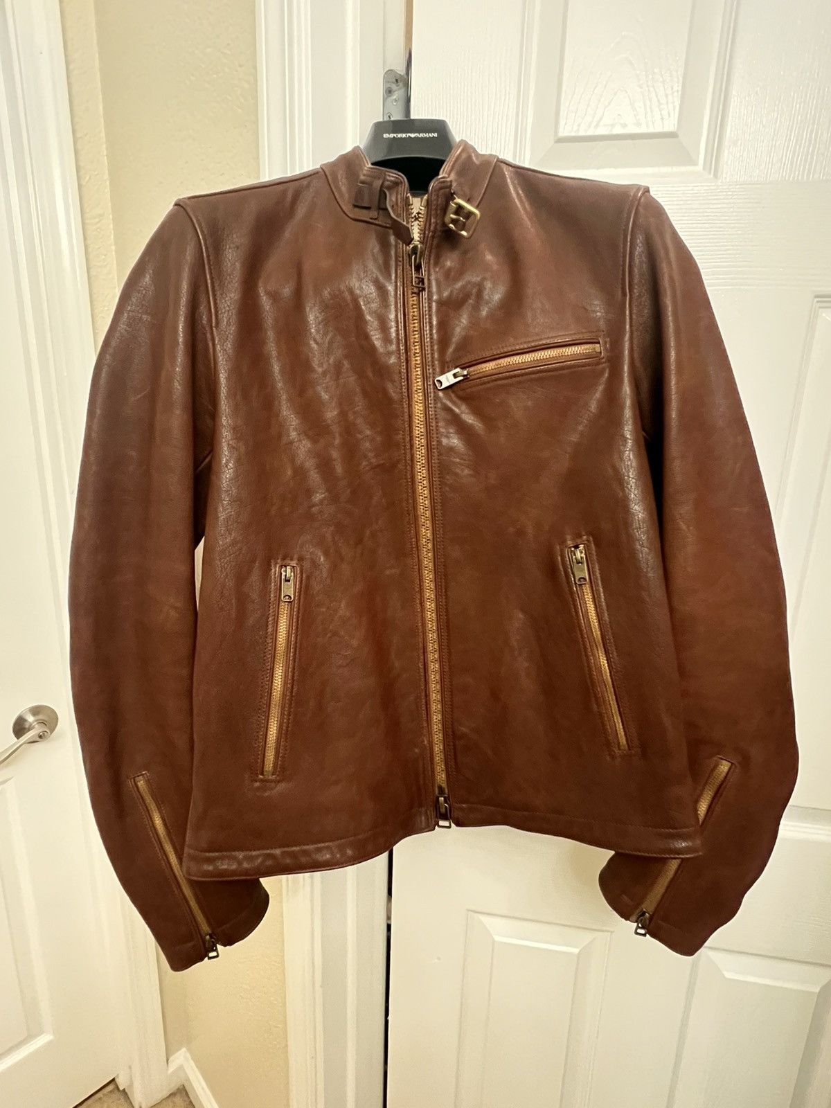 Burberry Burberry brown leather (100%) jacket Size US M / EU 48-50 / 2 - 1 Thumbnail