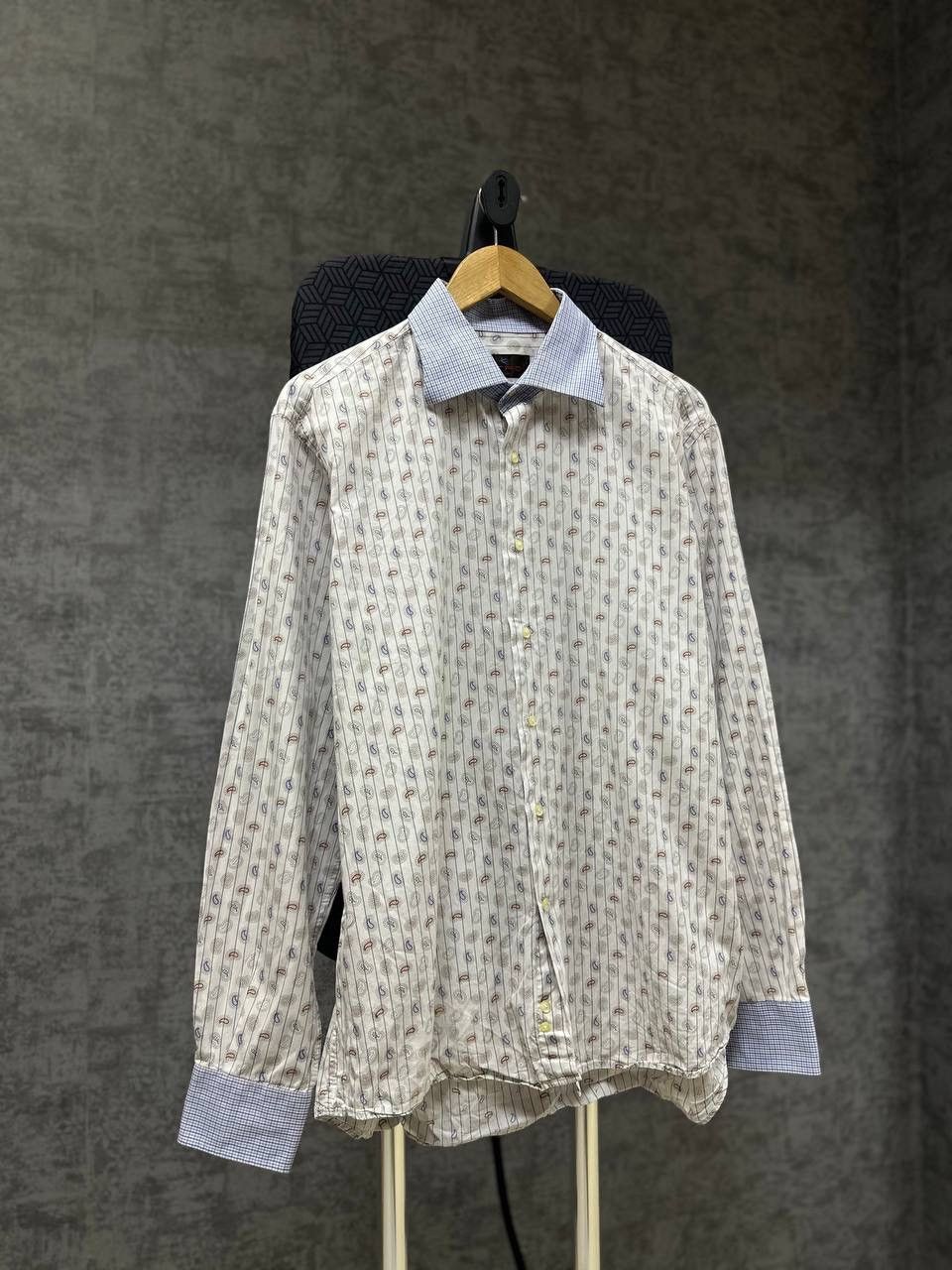 Etro × Vintage Vintage Etro White Men’s Shirt Size US L / EU 52-54 / 3 - 3 Thumbnail