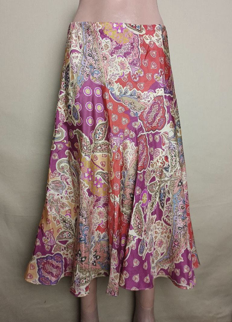 Lauren Ralph Lauren × Ralph Lauren Lauren Ralph Lauren Paisley Floral Silk Skirt Size XS Size 25" / US 0 / IT 36 - 1 Thumbnail