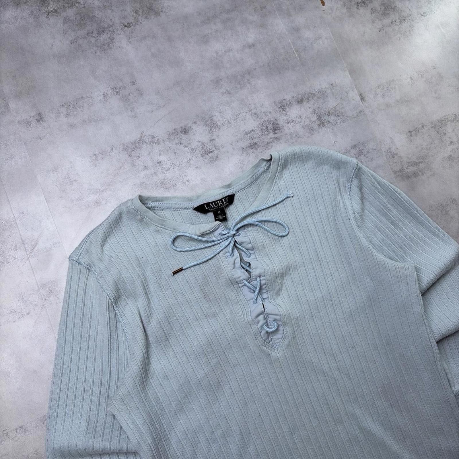 Lauren Ralph Lauren Y2K Lauren Ralph Lauren Grunge Lace Up Women’s Top Size M / US 6-8 / IT 42-44 - 4 Thumbnail