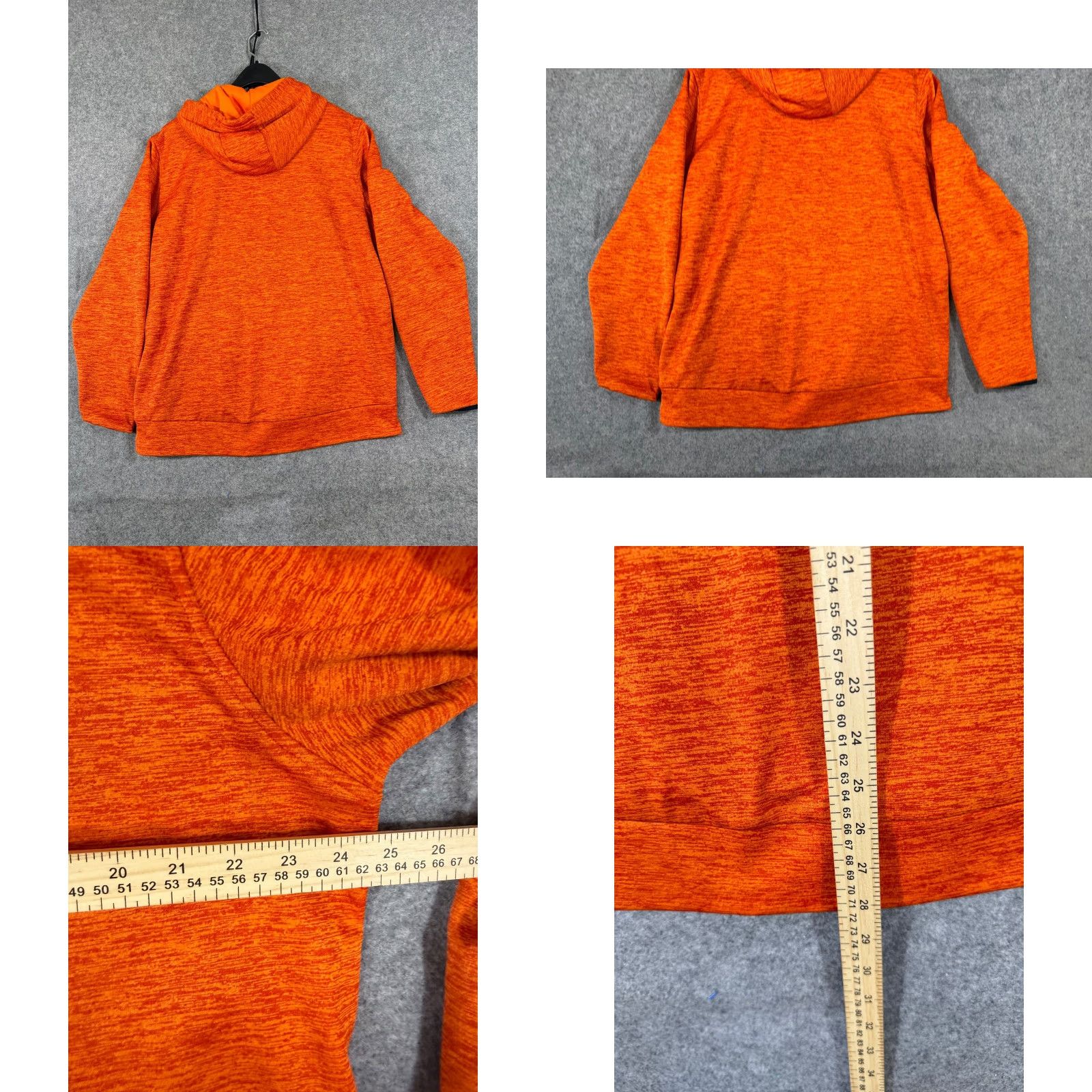 Under Armour Under Armour Hooded Sweatshirt Mens L Orange Fleece Coldgear Loose Drawstring Pullover Pockets Logo Size US L / EU 52-54 / 3 - 8 Thumbnail